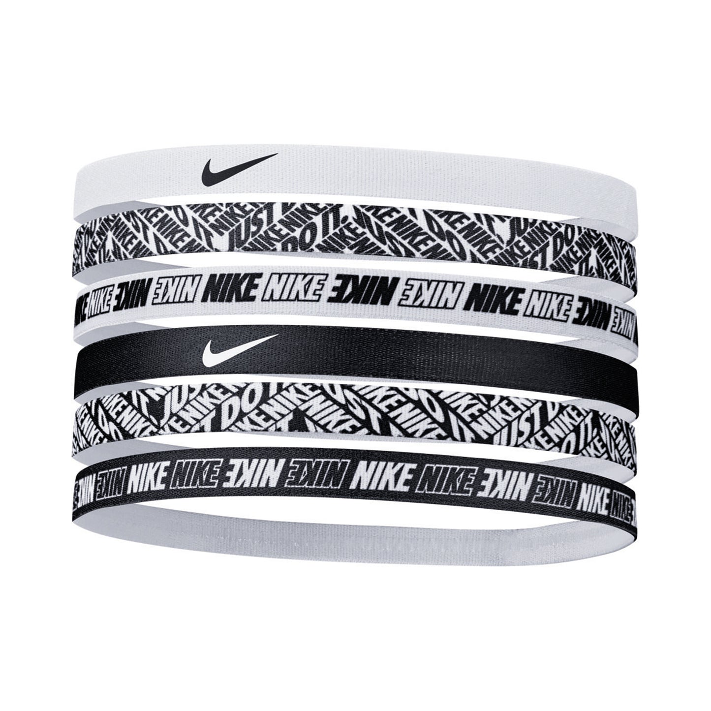 Nike Printed Bandeau Pack De 6-Blanc,Noir Nike Printed Bandeau Pack De 6-Blanc,Noir