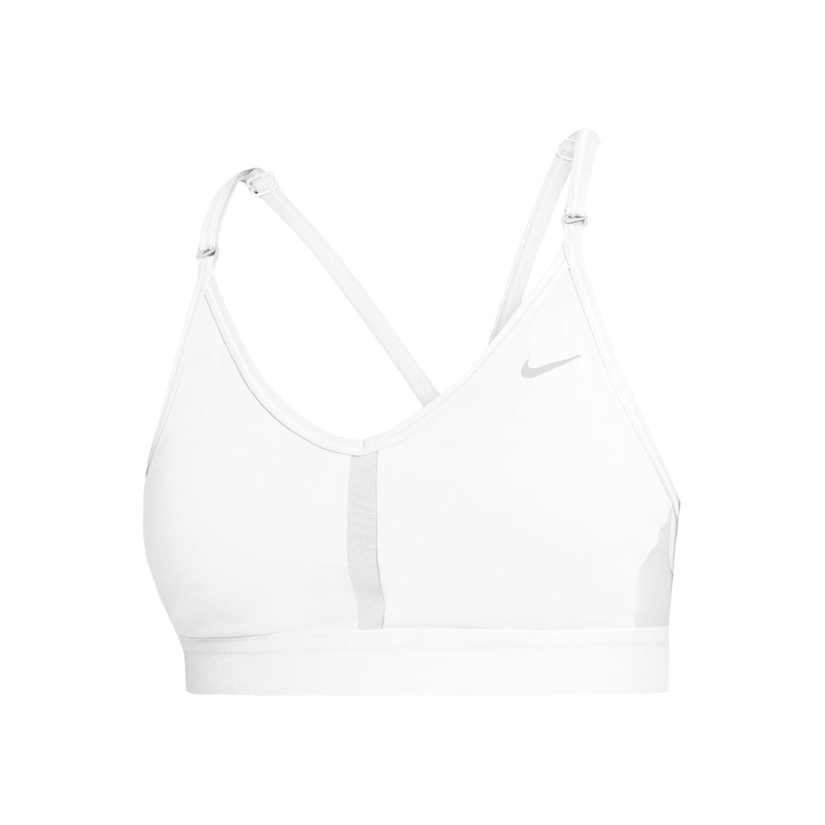 Nike Dri-Fit Indy V-Neck Soutien-gorge sport Femmes - blanc, gris Nike Dri-Fit Indy V-Neck Soutien-gorge sport Femmes - blanc, gris