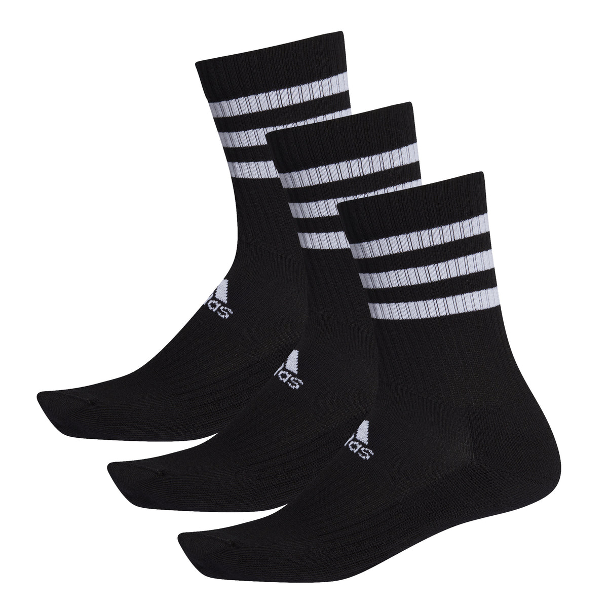 adidas Cushioning 3-Stripes Crew Chaussettes de sport Unisex - noir, blanc adidas Cushioning 3-Stripes Crew Chaussettes de sport Unisex - noir, blanc