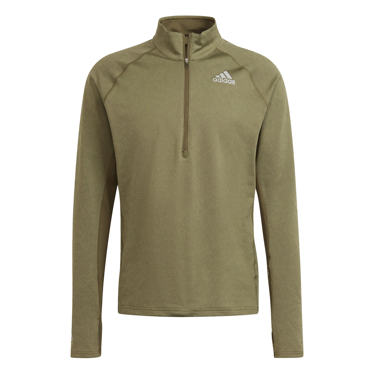 adidas Half-Zip Haut manches longues Hommes - vert olive, adidas Half-Zip Haut manches longues Hommes - vert olive,