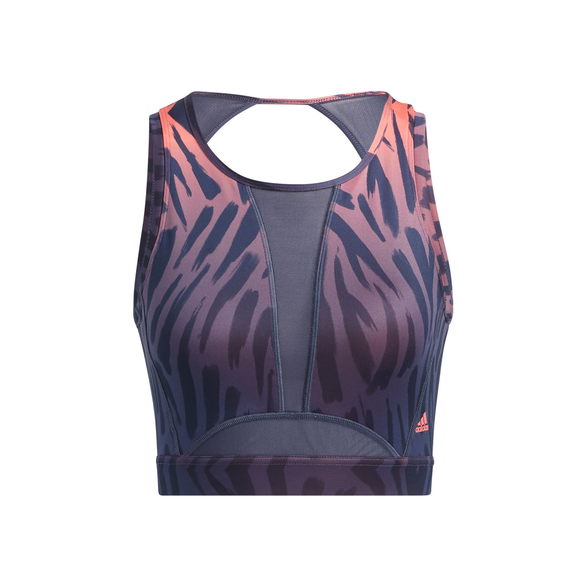 adidas TIGR All over Print Soutien-gorge sport Femmes - bleu foncé, corail adidas TIGR All over Print Soutien-gorge sport Femmes - bleu foncé, corail