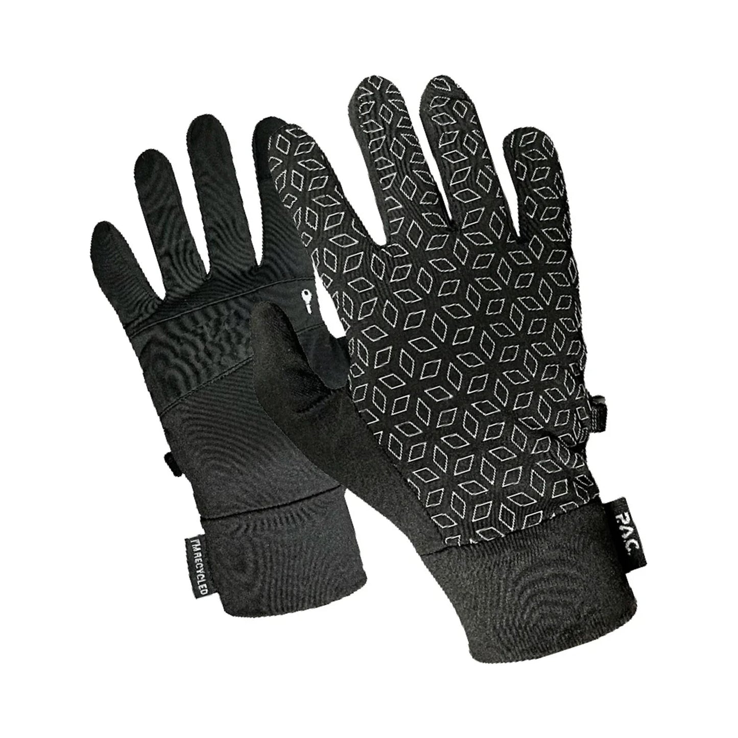 P.A.C. Recycled Running Reflective Gants De Running-Noir P.A.C. Recycled Running Reflective Gants De Running-Noir