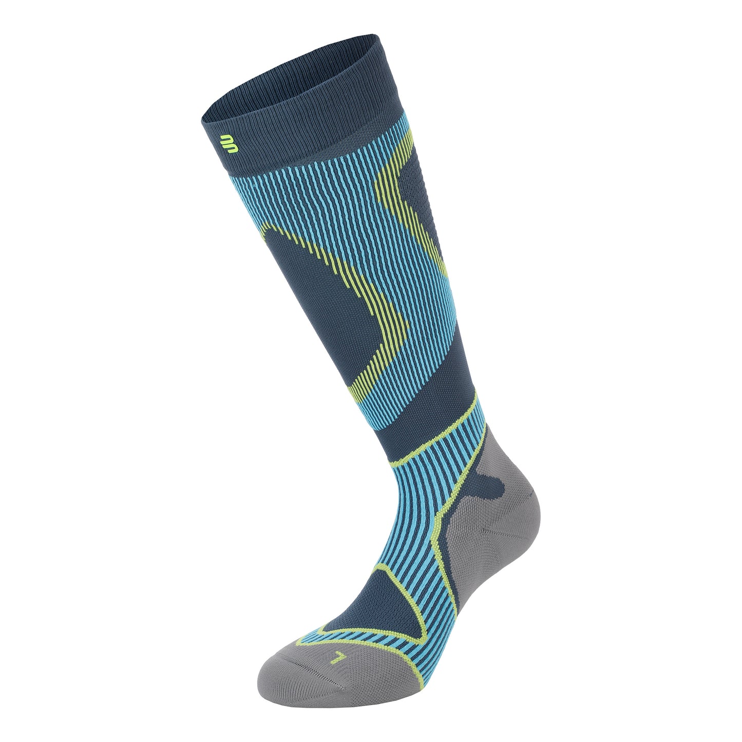Bauerfeind Performance Chaussettes De Compression Hommes-Bleu Bauerfeind Performance Chaussettes De Compression Hommes-Bleu