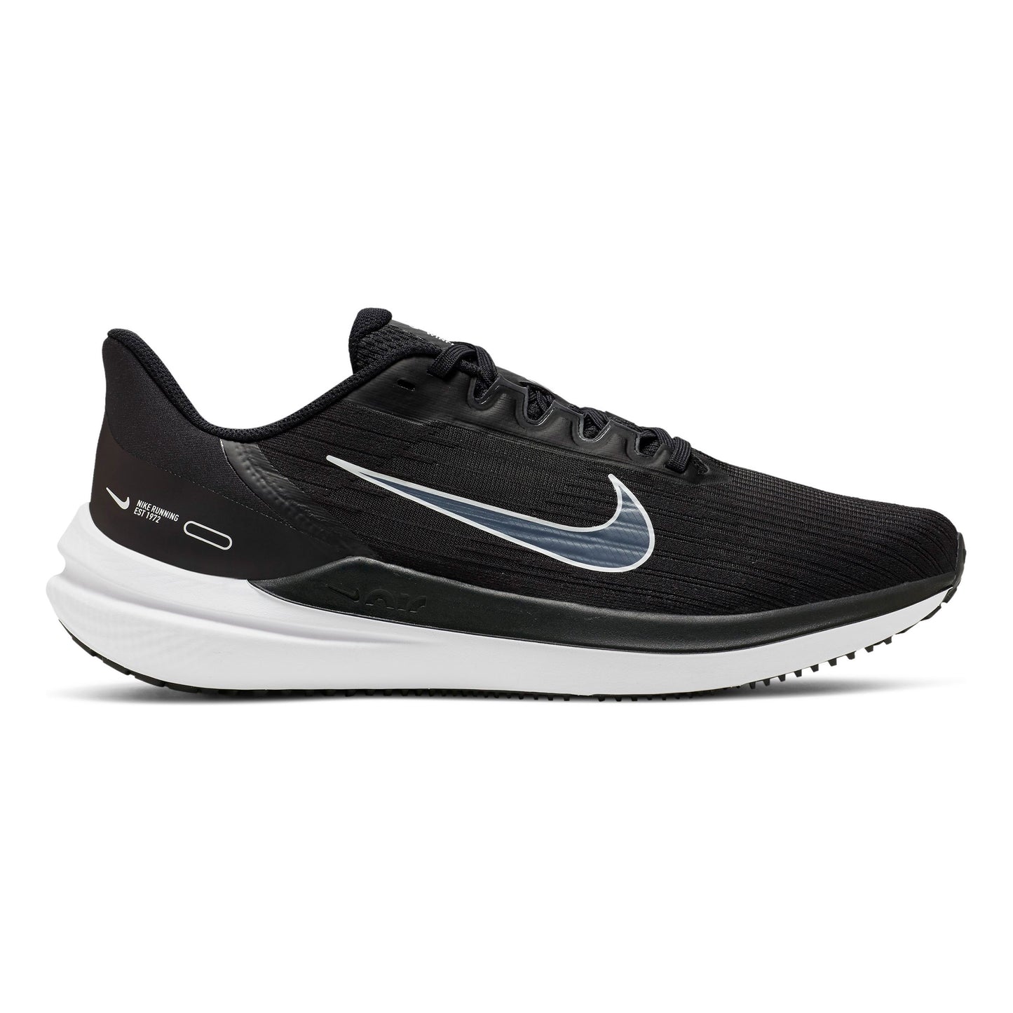 Nike Air Winflo 9 Chaussure de running sans stabilisateurs Hommes - noir, blanc