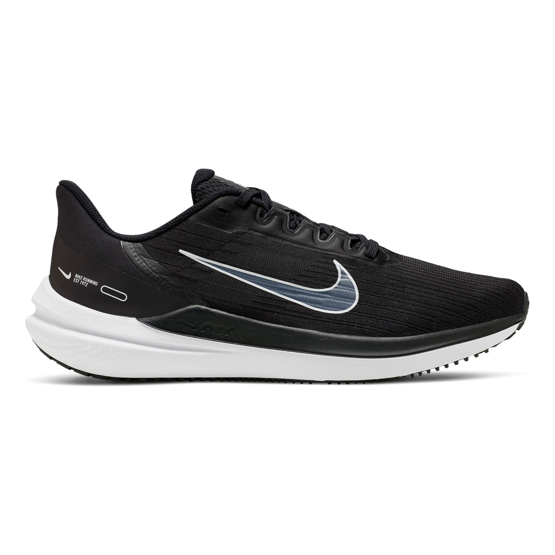 Nike Air Winflo 9 Chaussure de running sans stabilisateurs Hommes - noir, blanc