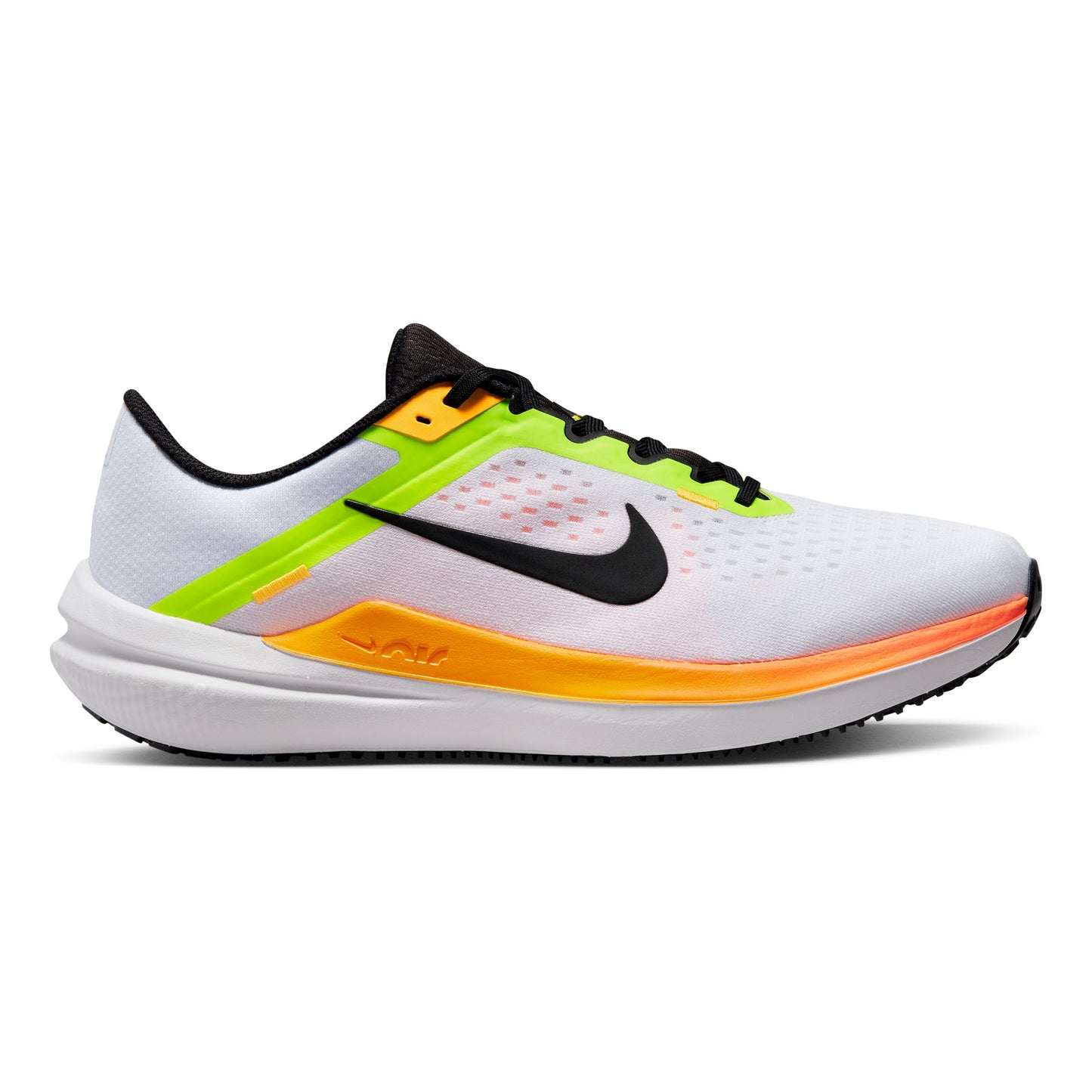 Nike Air Winflo 10 Chaussure de running sans stabilisateurs Hommes - blanc, vert fluo