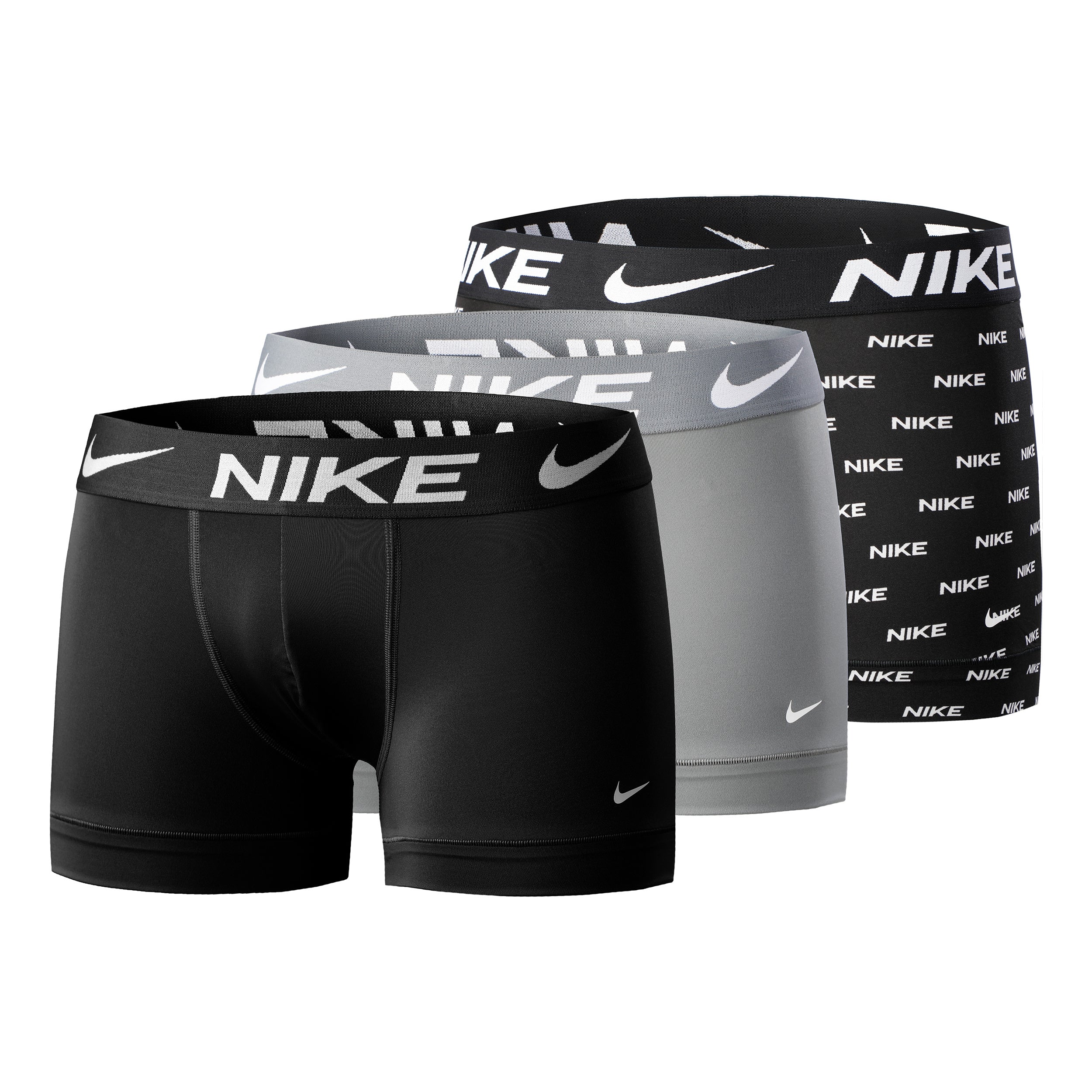 Nike Dri-FIT Essential Micro Trunk Caleçon Pack De 3 Hommes-Noir,Gris
