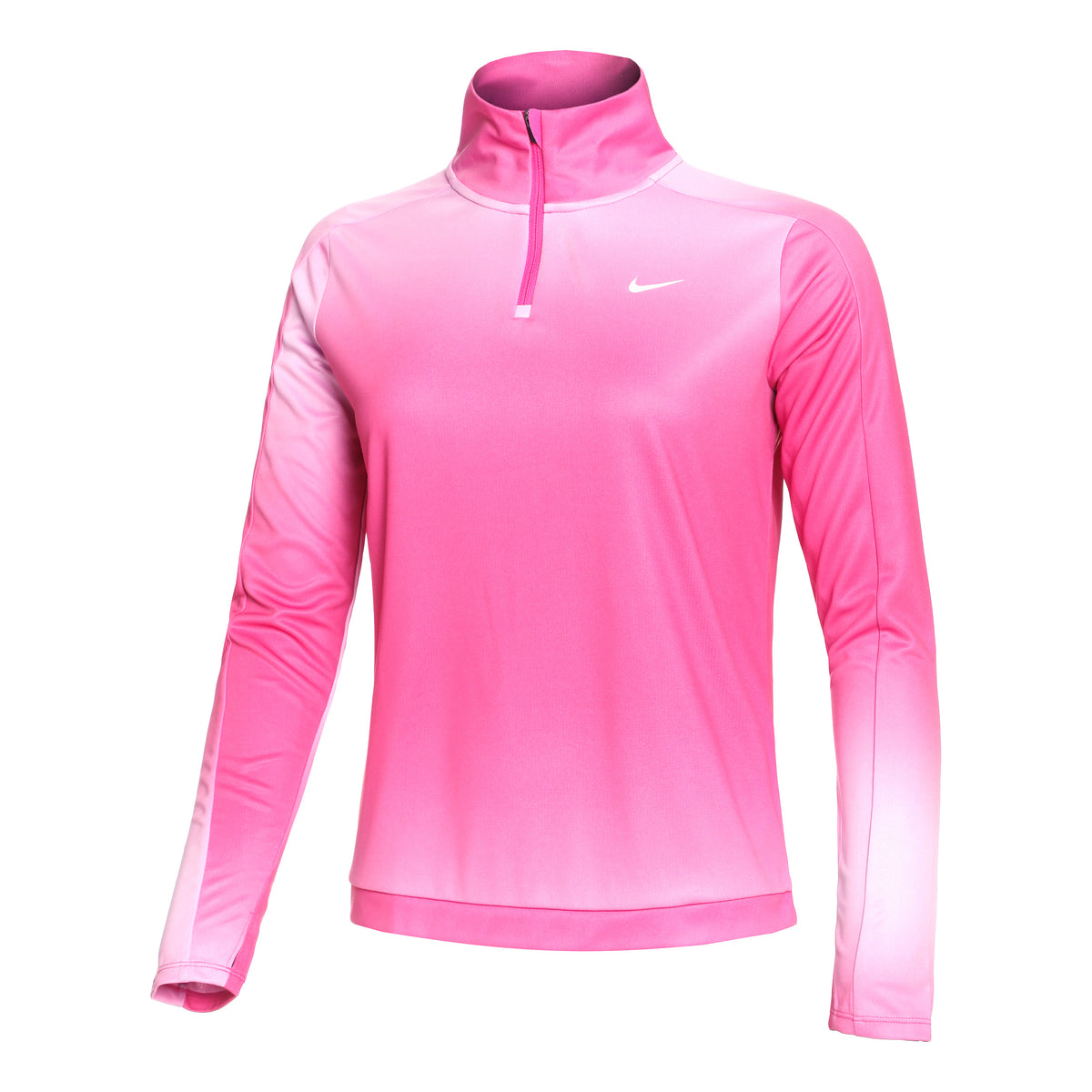 Nike Dri-Fit Swoosh Print Half-Zip Top de course Femmes - pink, gris