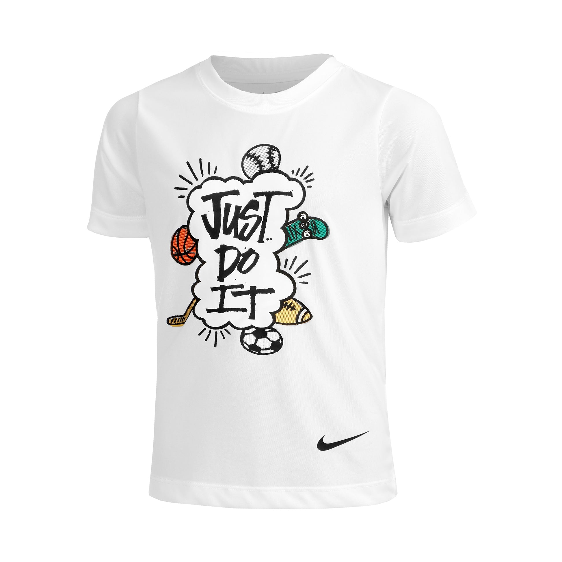 Nike Big Kids T-shirt Garçons - blanc, multicouleur