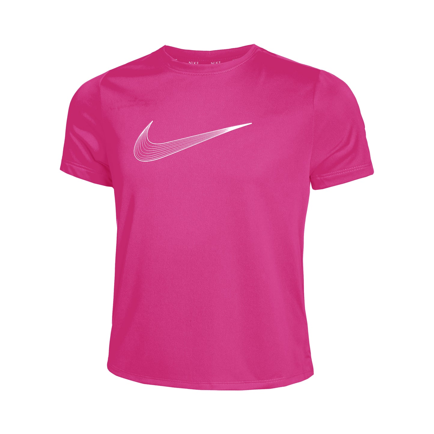 Nike Dri-Fit One GX T-shirt Filles-Rosé, Blanc