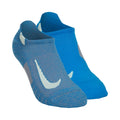 Dri-Fit Multiplier No-Show Socks Chaussettes de running Pack de 2 unités Unisex - bleu,