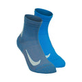 Dri-Fit Multiplier No-Show Socks Chaussettes de running Pack de 2 unités Unisex - bleu,