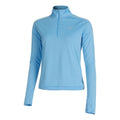 Dri-Fit Pacer 1/4-Zip Haut manches longues Femmes - bleu clair,