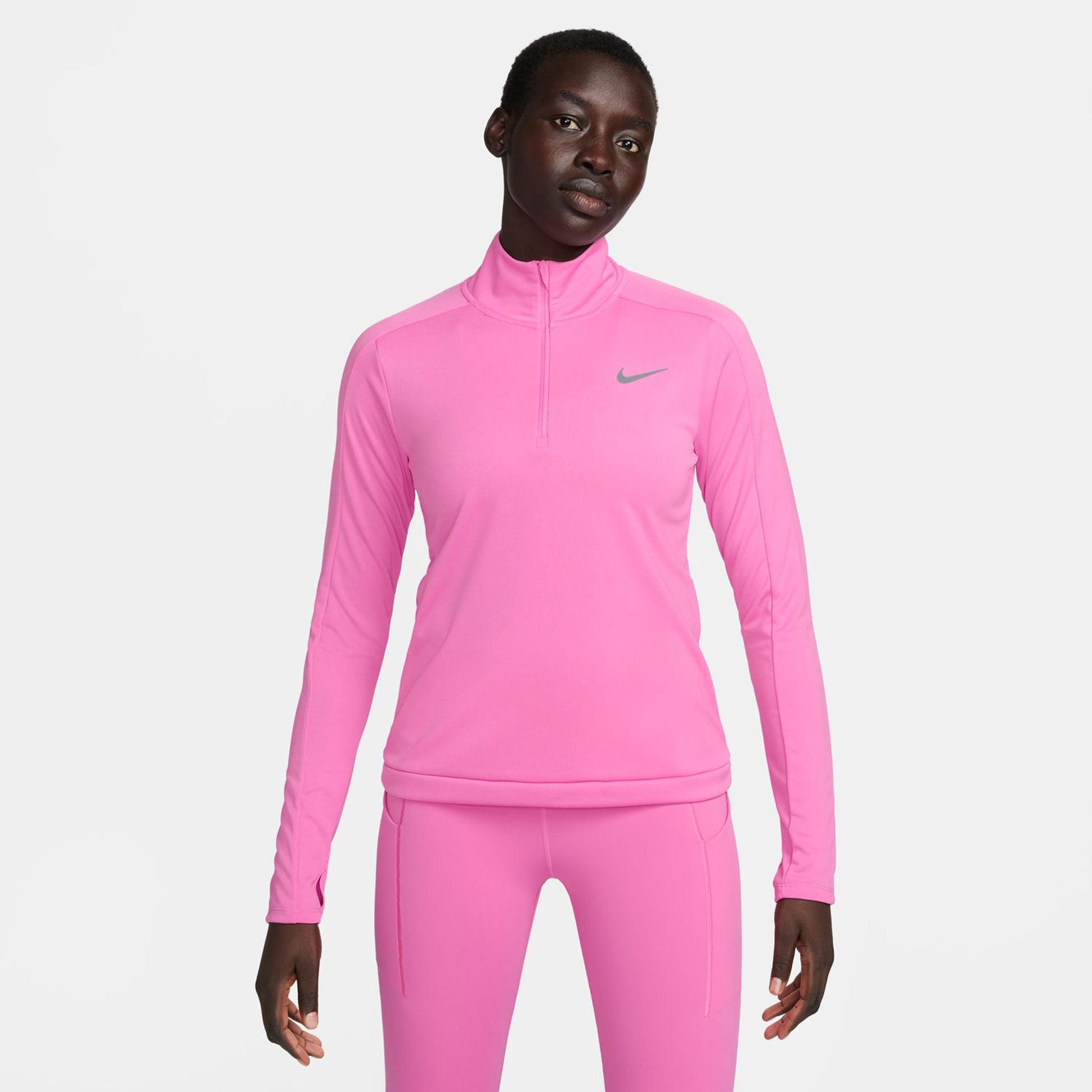 Nike Dri-Fit Pacer 1/4-Zip Haut manches longues Femmes - pink,