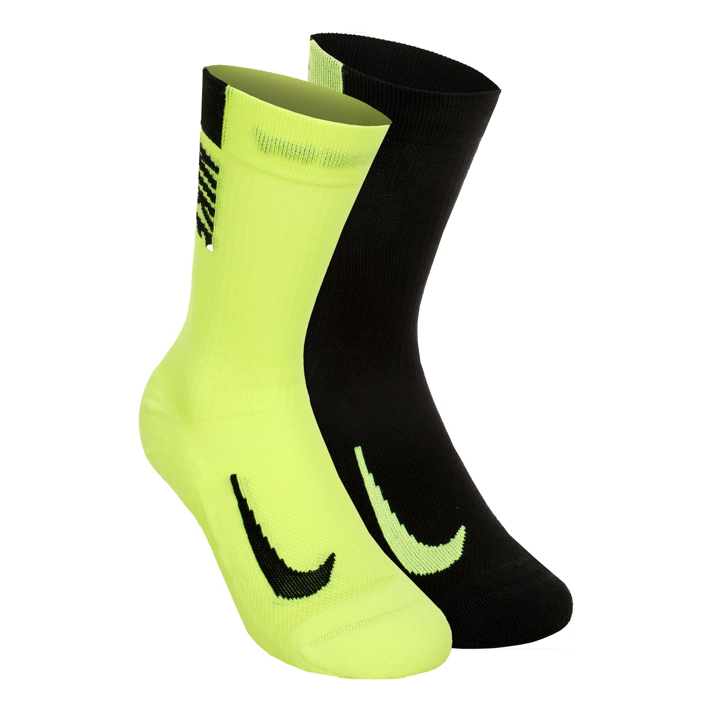 Nike Multiplier Crew Chaussettes De Sport-Jaunes Fluo,Noir