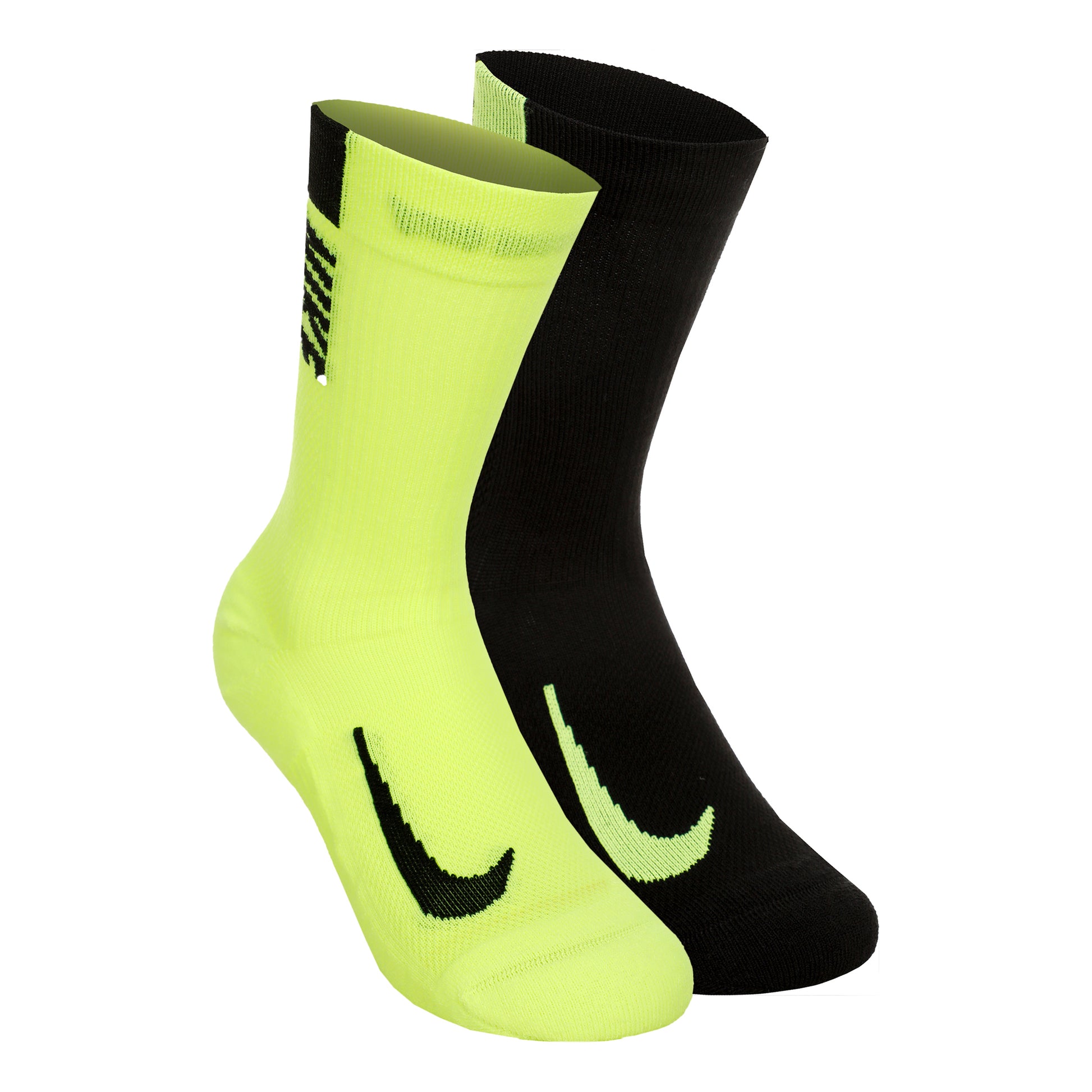 Nike Multiplier Crew Chaussettes De Sport-Jaunes Fluo,Noir