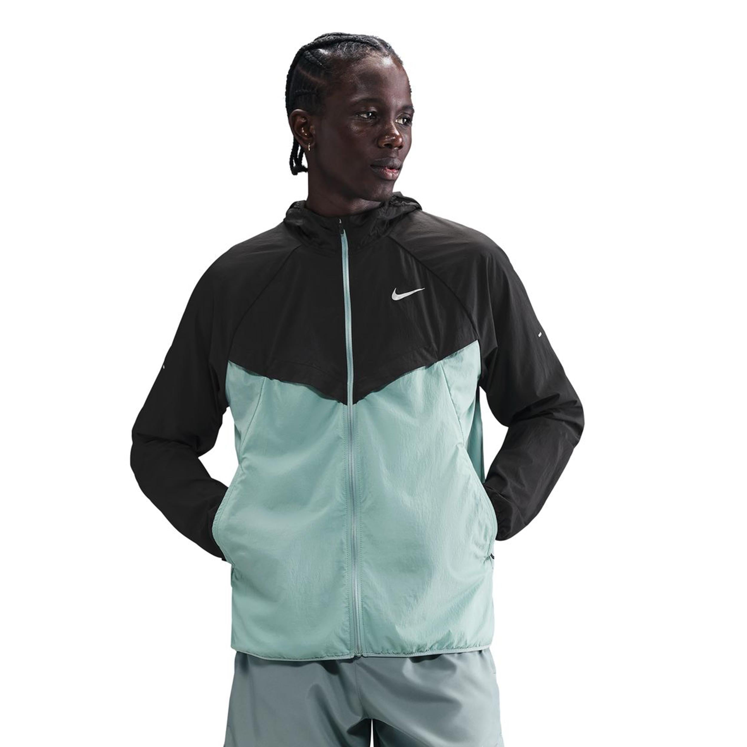 Nike Stride Veste running Hommes - noir, turquoise