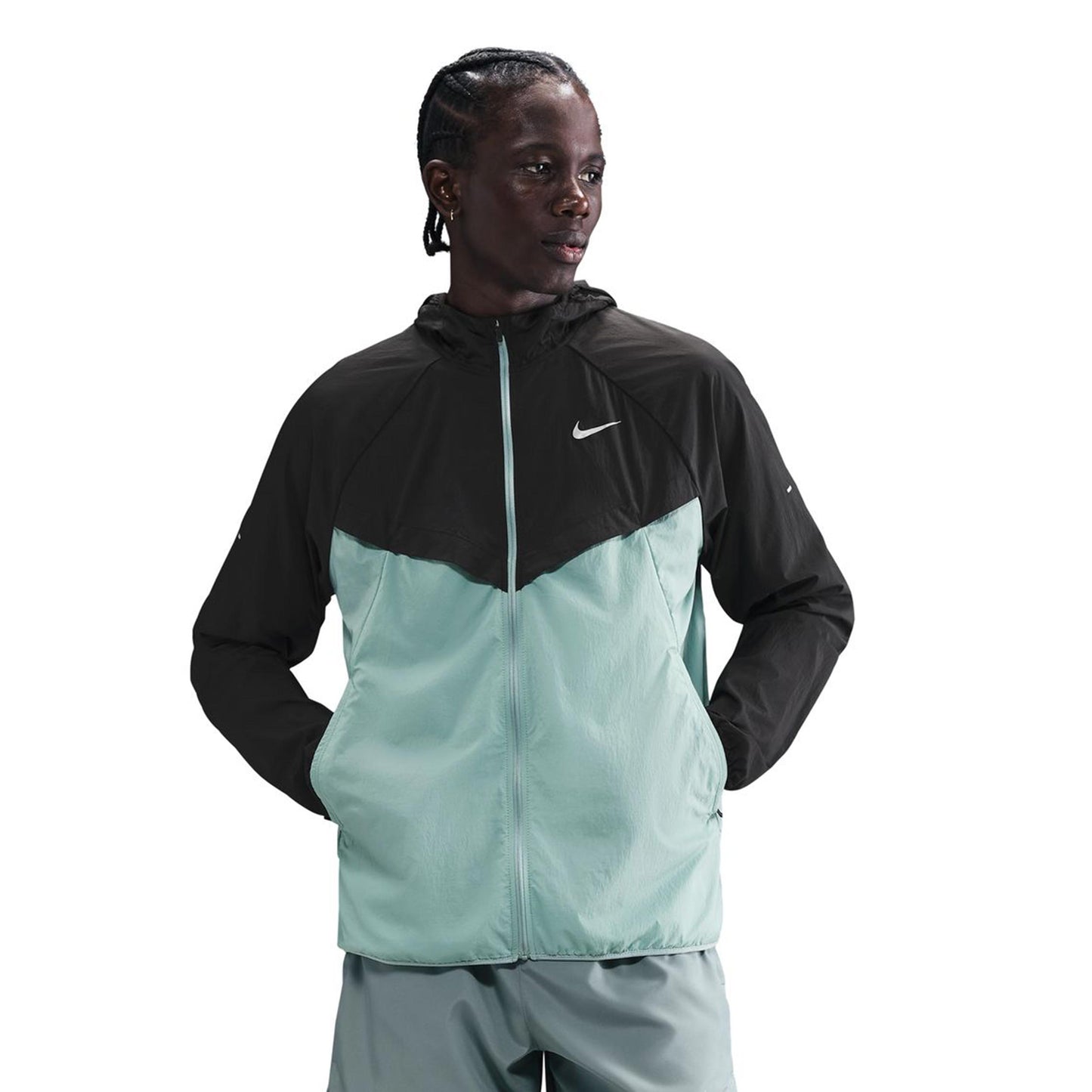 Nike Stride Veste running Hommes - noir, turquoise