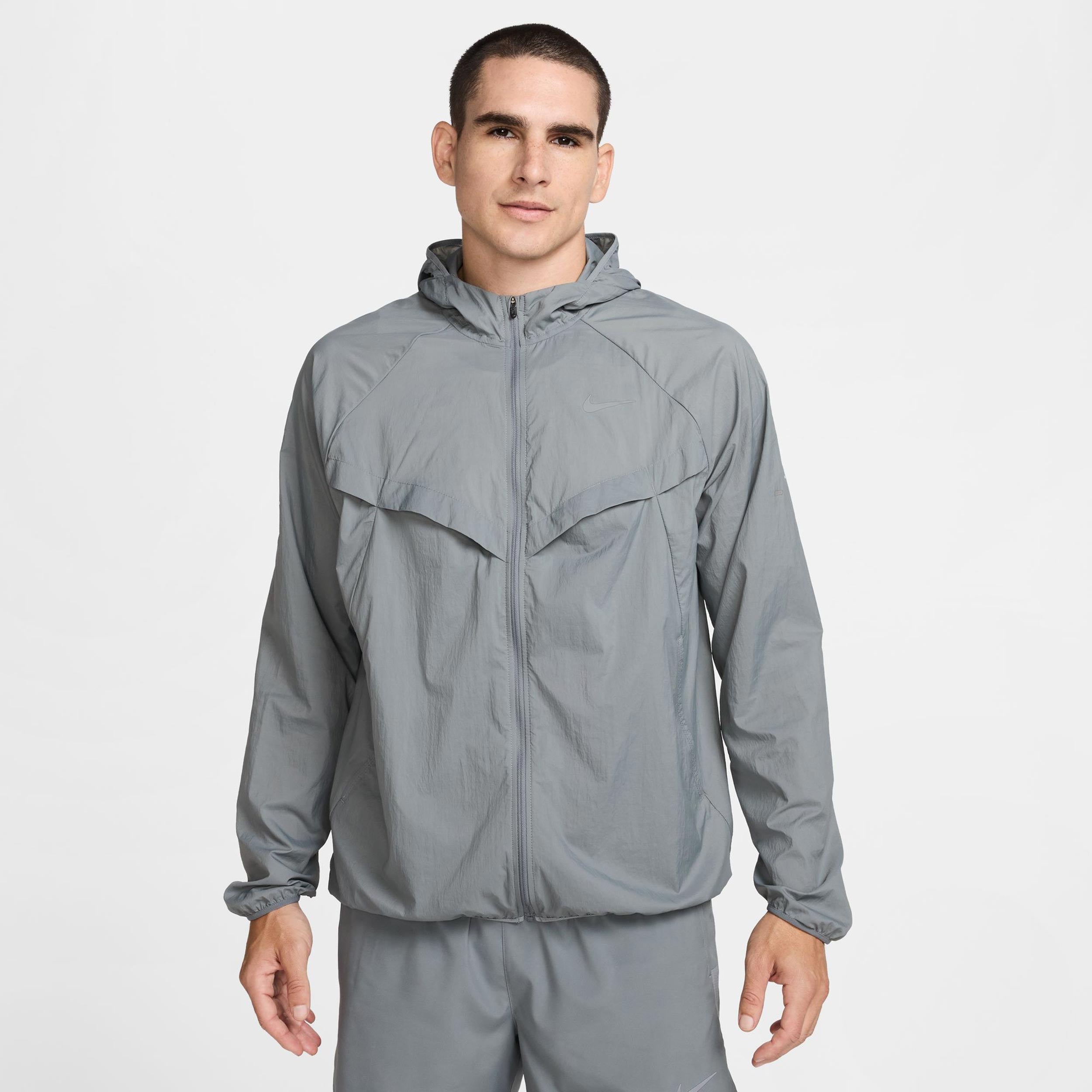 Nike Stride Veste running Hommes - gris, argent