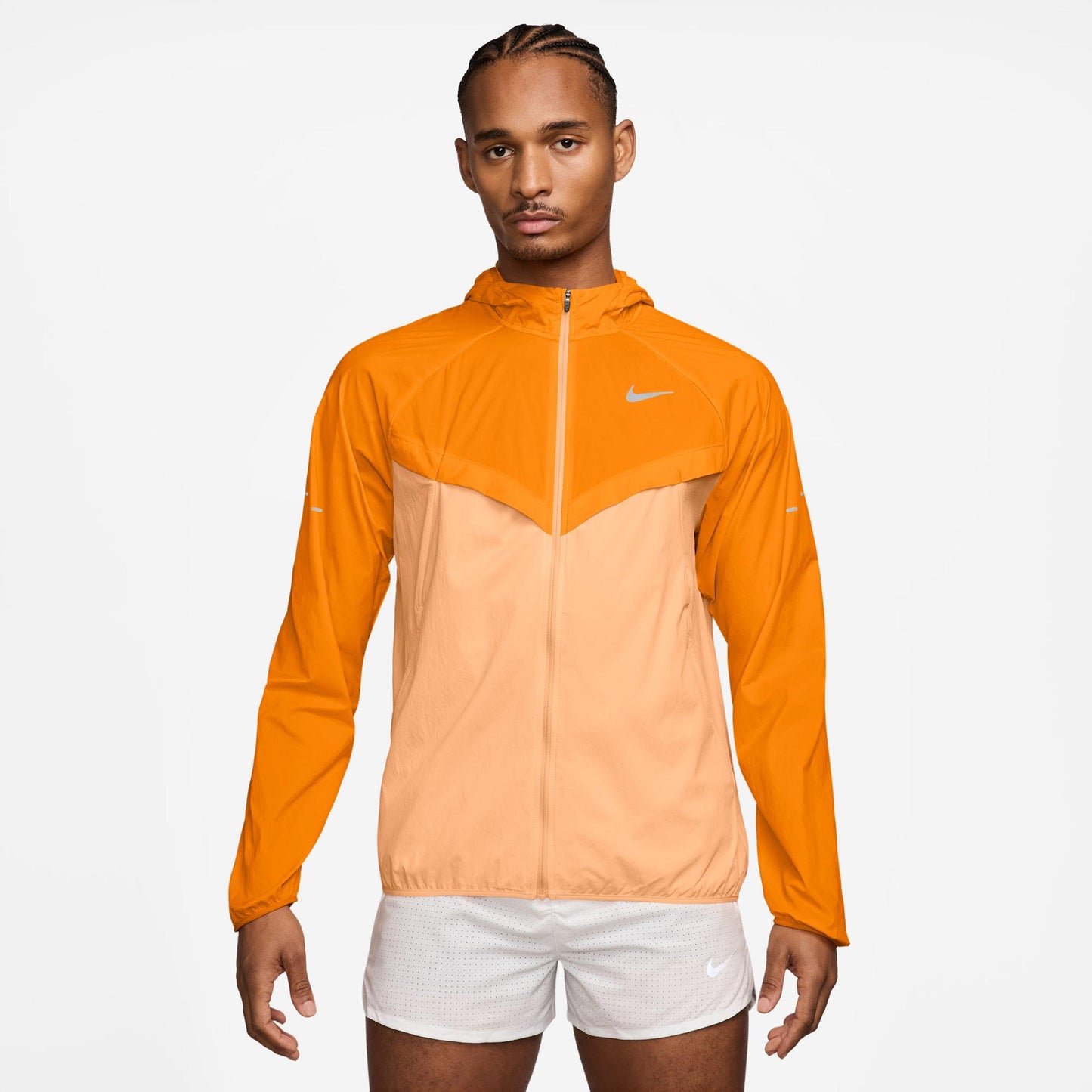 Nike Stride Veste running Hommes - crème, argent