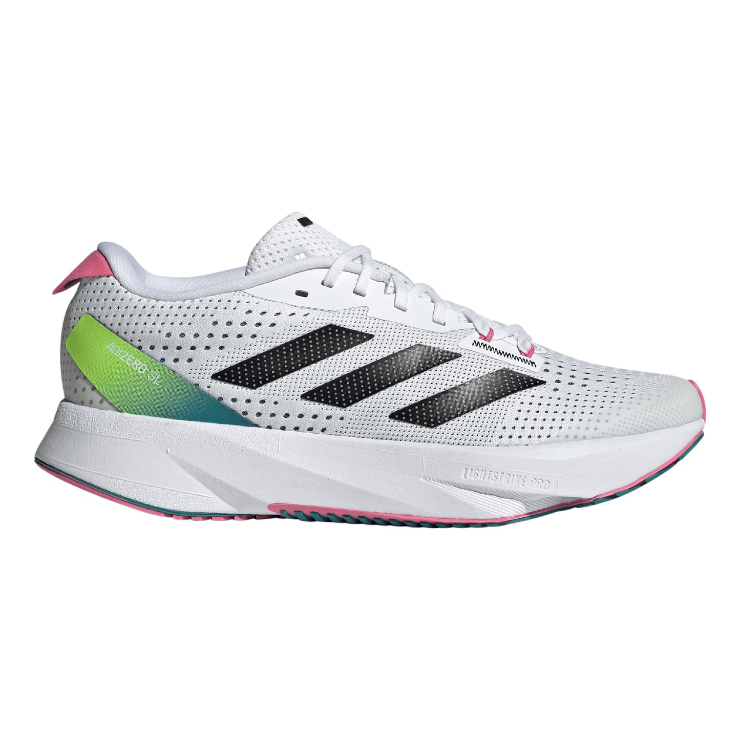 adidas Adizero SL Chaussure de running sans stabilisateurs Femmes - blanc, vert fluo