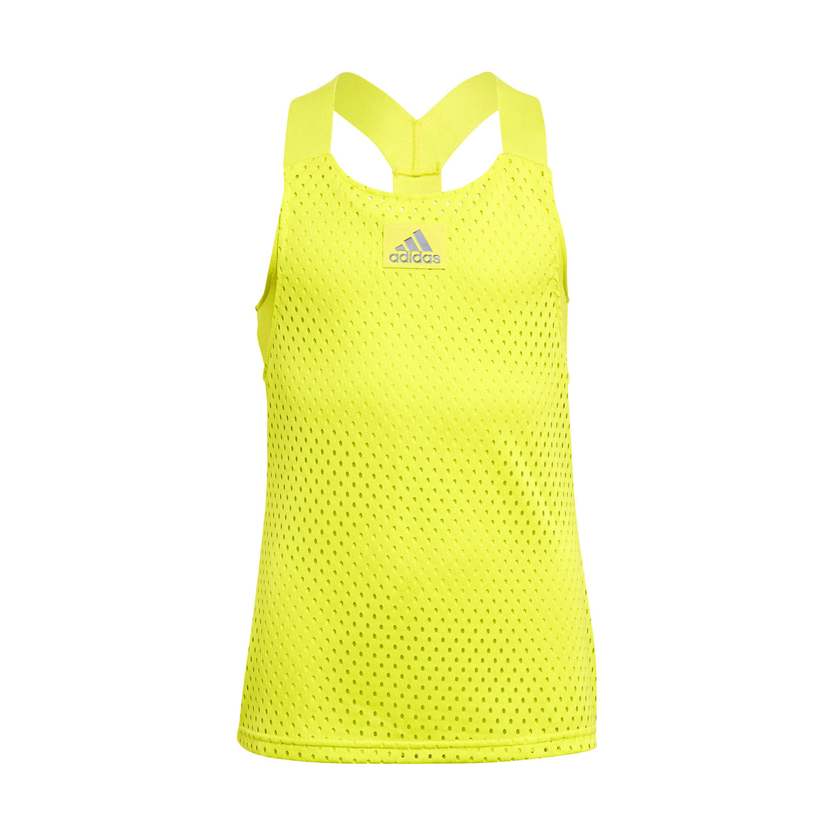 adidas Primeblue Heather Y- Débardeur tank top Filles - jaune citron, gris