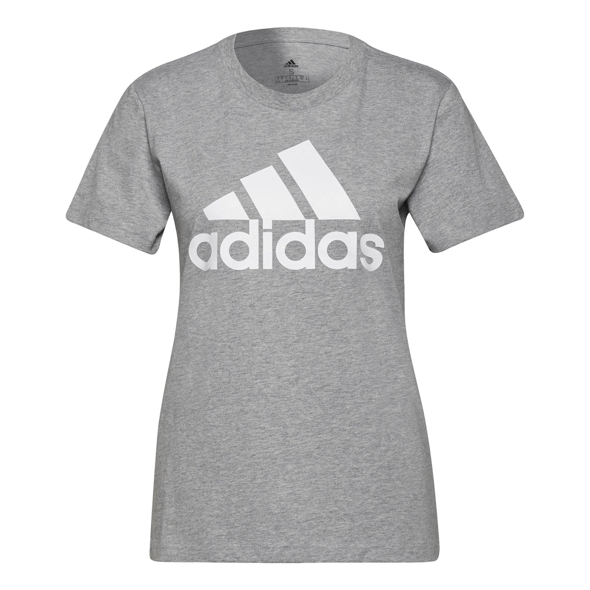 adidas Big Logo T-shirt Femmes-Gris,Blanc
