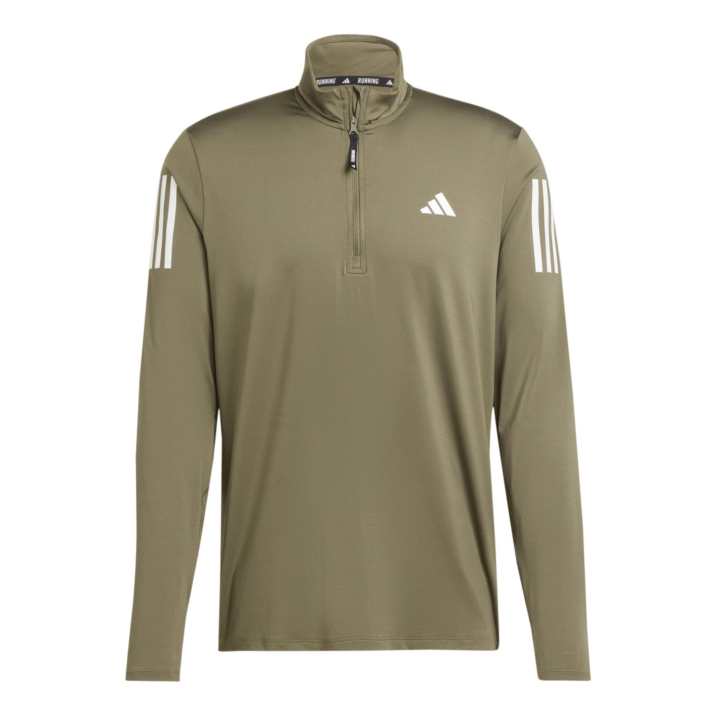 adidas Own The Run B Half-Zip Haut manches longues Hommes - vert olive,