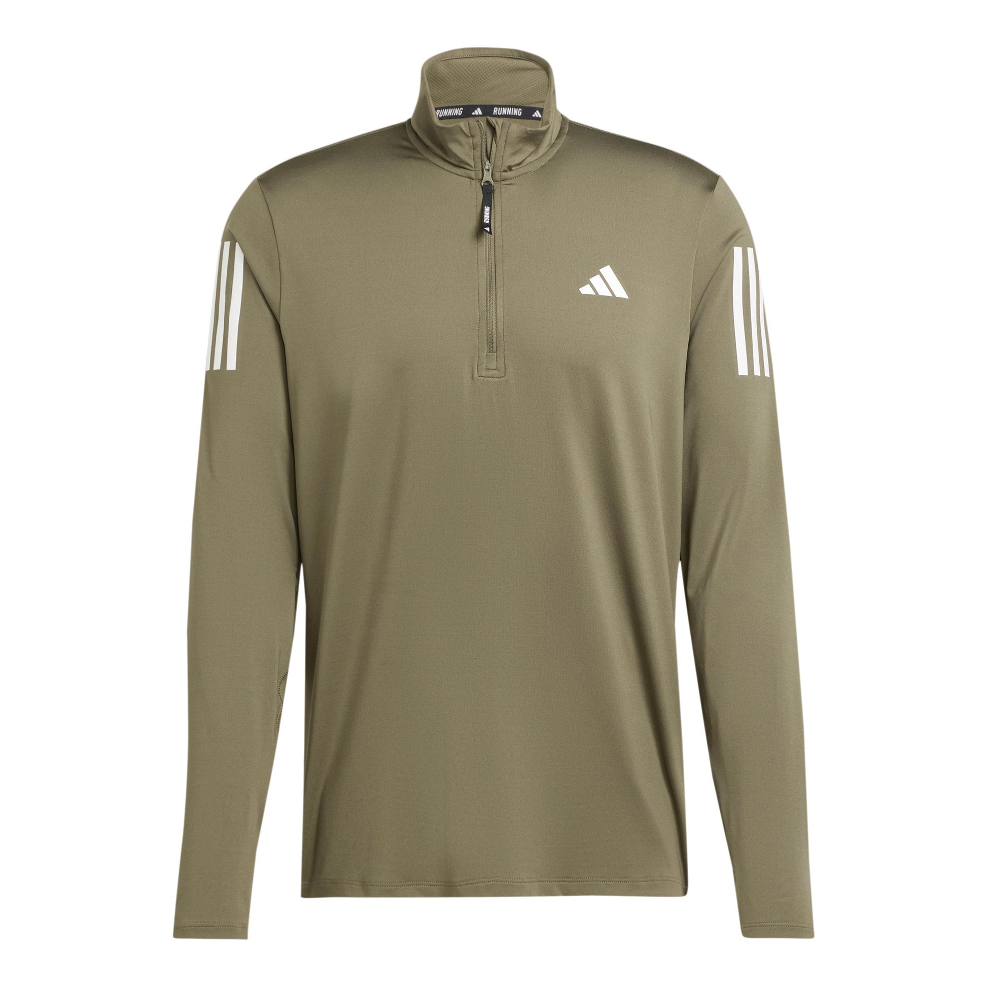 adidas Own The Run B Half-Zip Haut manches longues Hommes - vert olive,