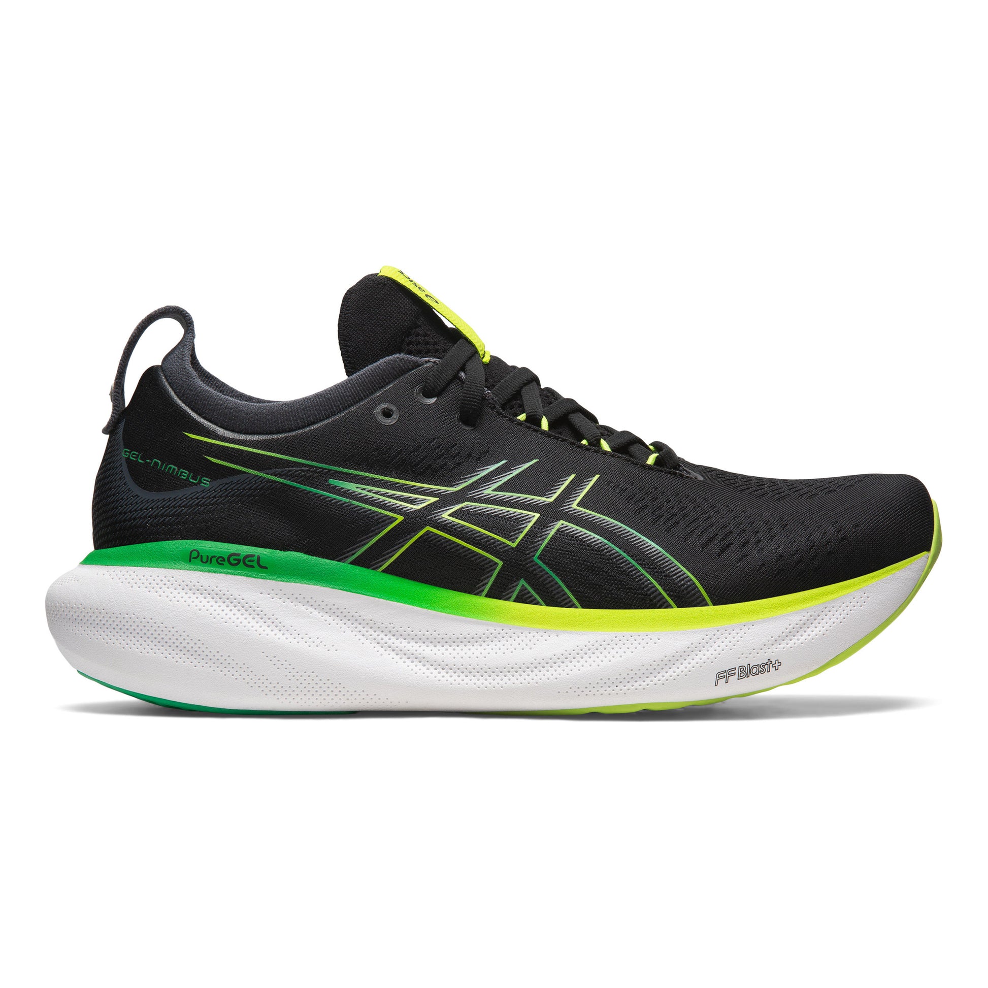 ASICS Gel-Nimbus 25 Chaussure de running sans stabilisateurs Hommes - noir, vert