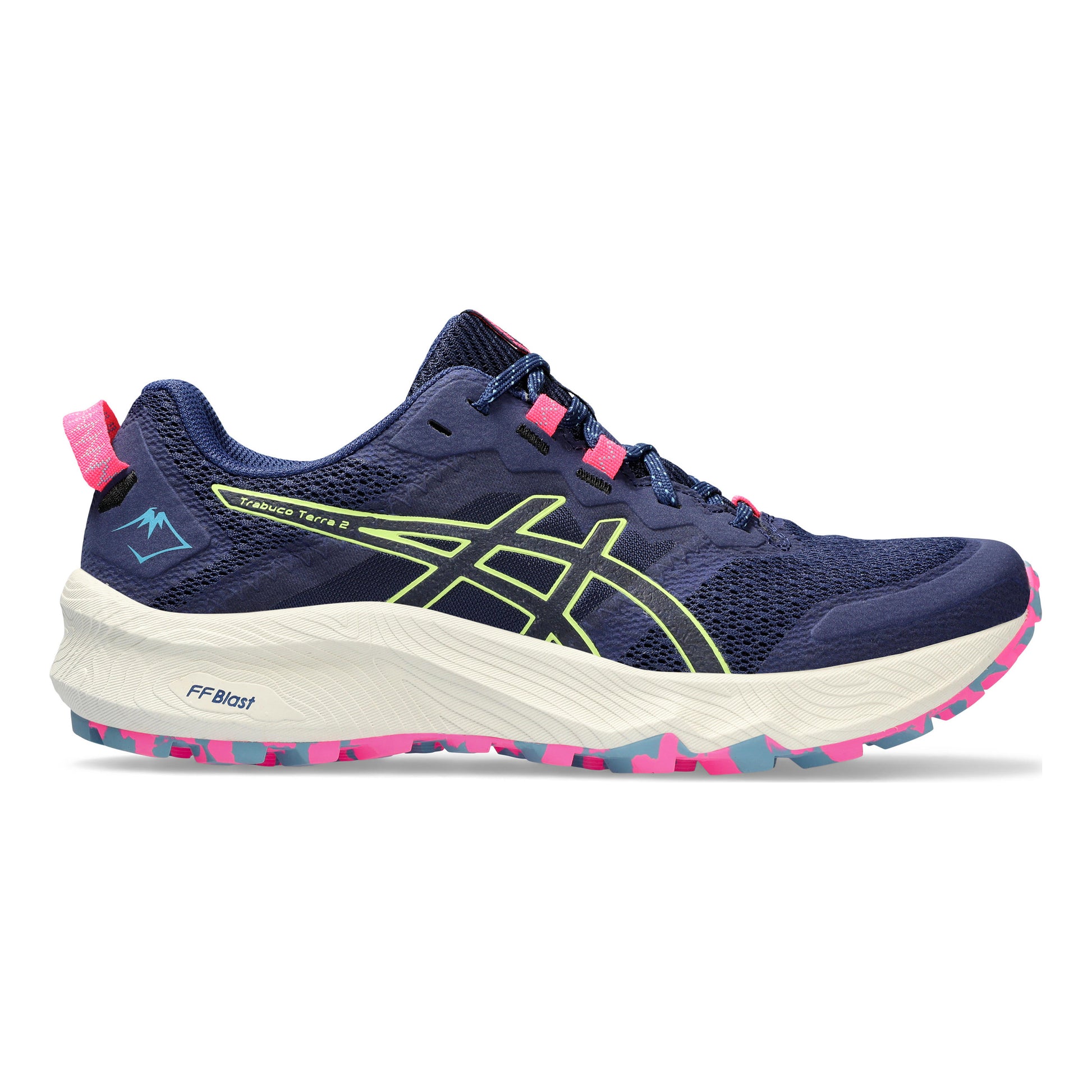 ASICS Trabuco Terra 2 Chaussure trail Femmes - bleu foncé, pink