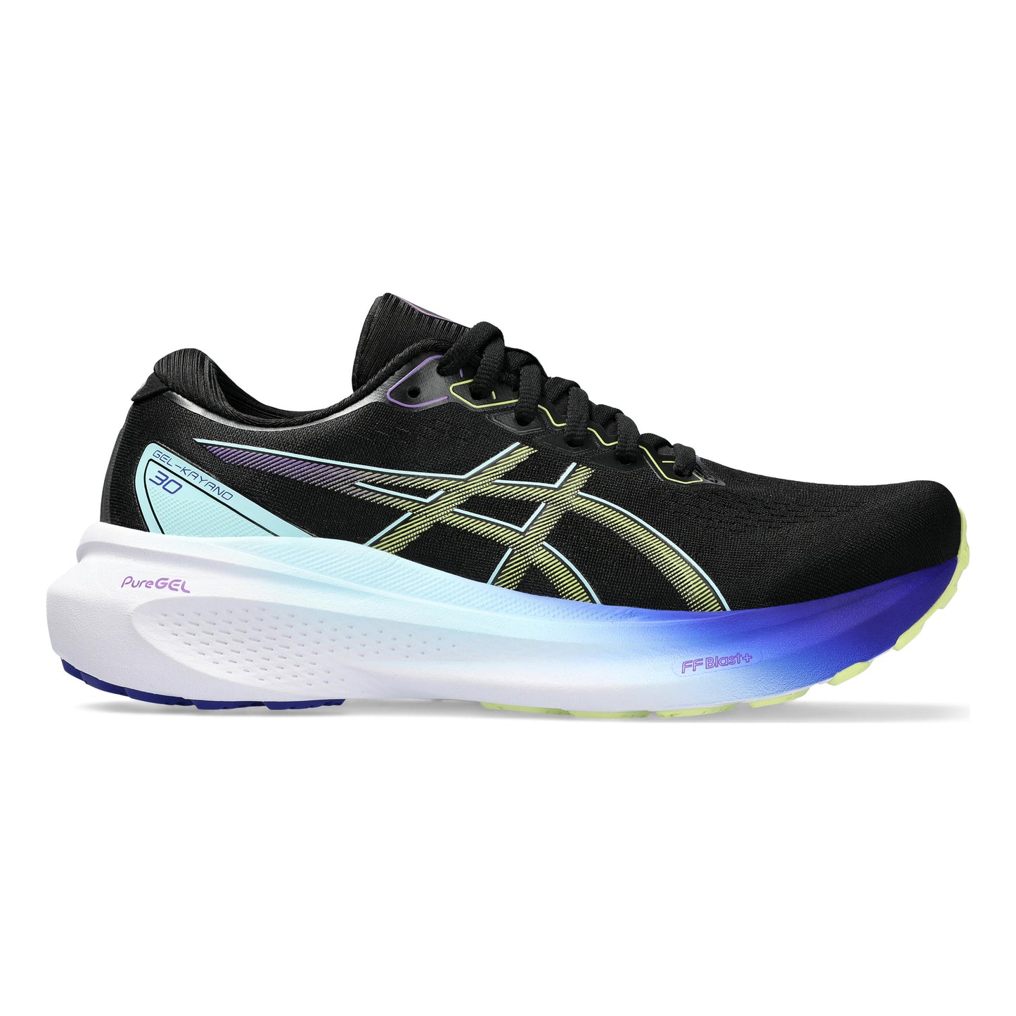 ASICS Gel-Kayano 30 Chaussure de running avec stabilisateurs Femmes - noir, jaunes fluo
