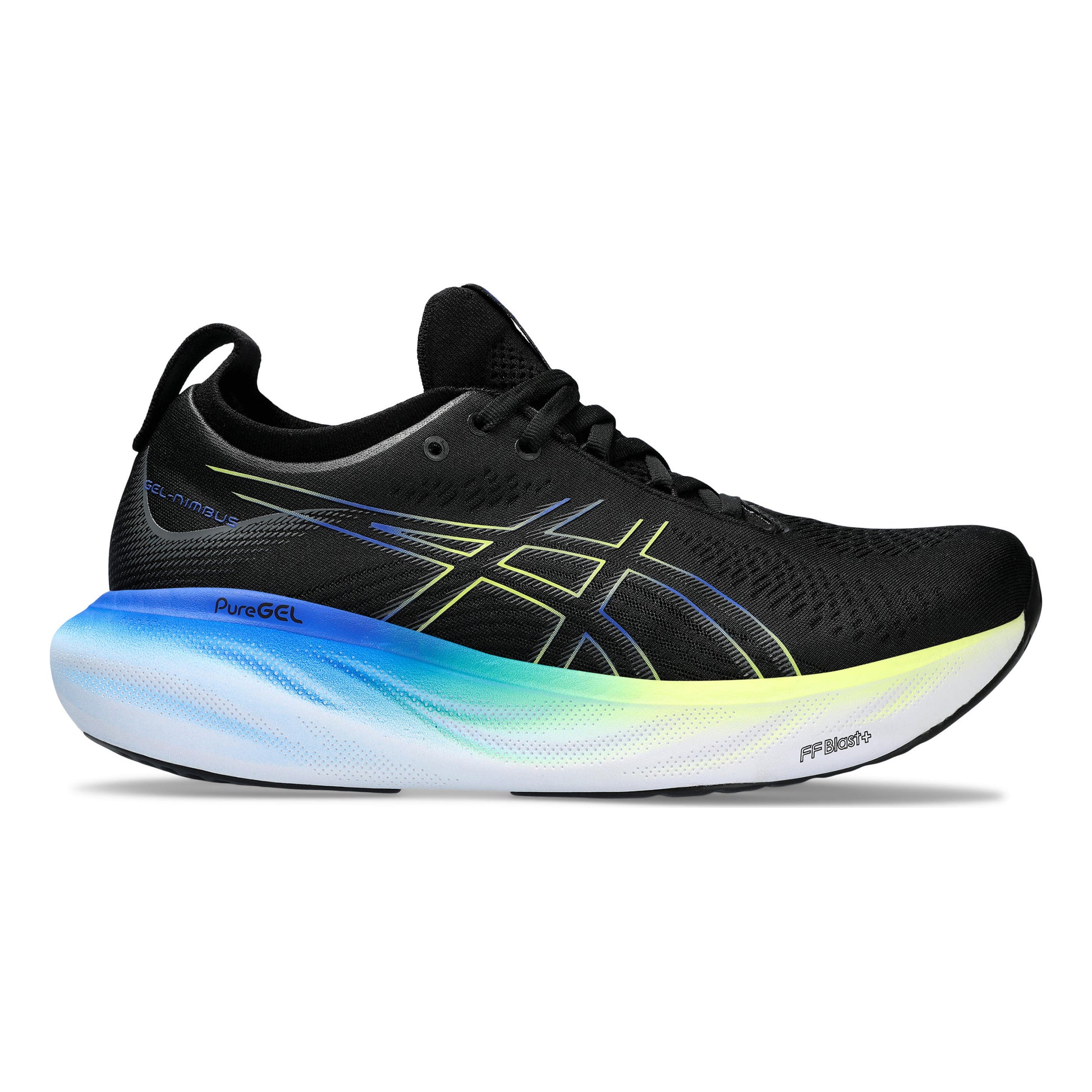 ASICS Gel-Nimbus 25 Chaussure de running sans stabilisateurs Hommes - noir, jaunes fluo