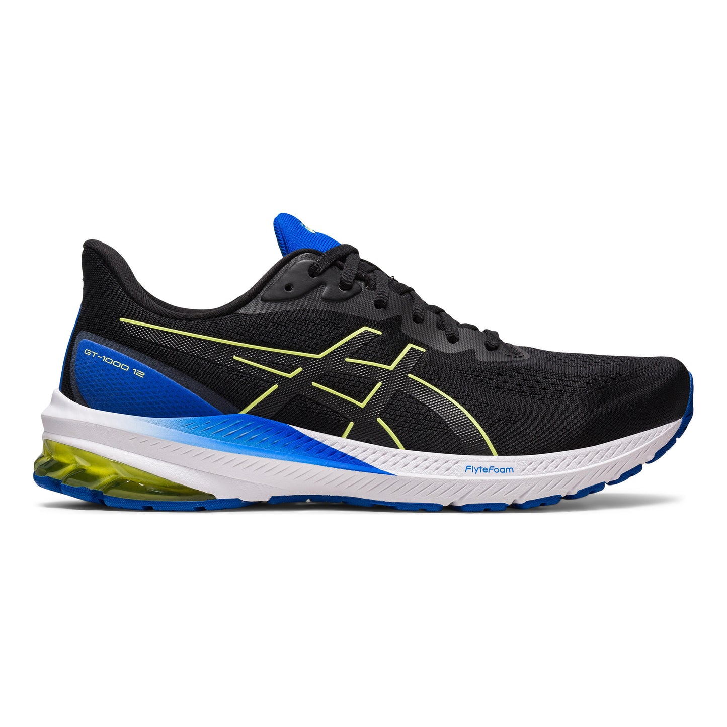 ASICS GT-1000 12 Chaussure de running avec stabilisateurs Hommes - noir, vert fluo