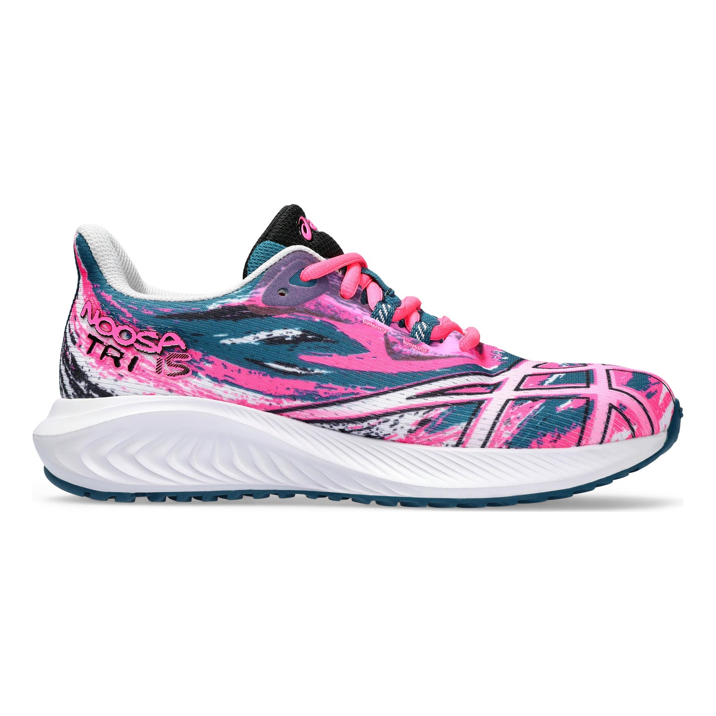 ASICS Gel-Noosa Tri 15 GS Chaussure de compétition Enfants - pink, bleu petrol