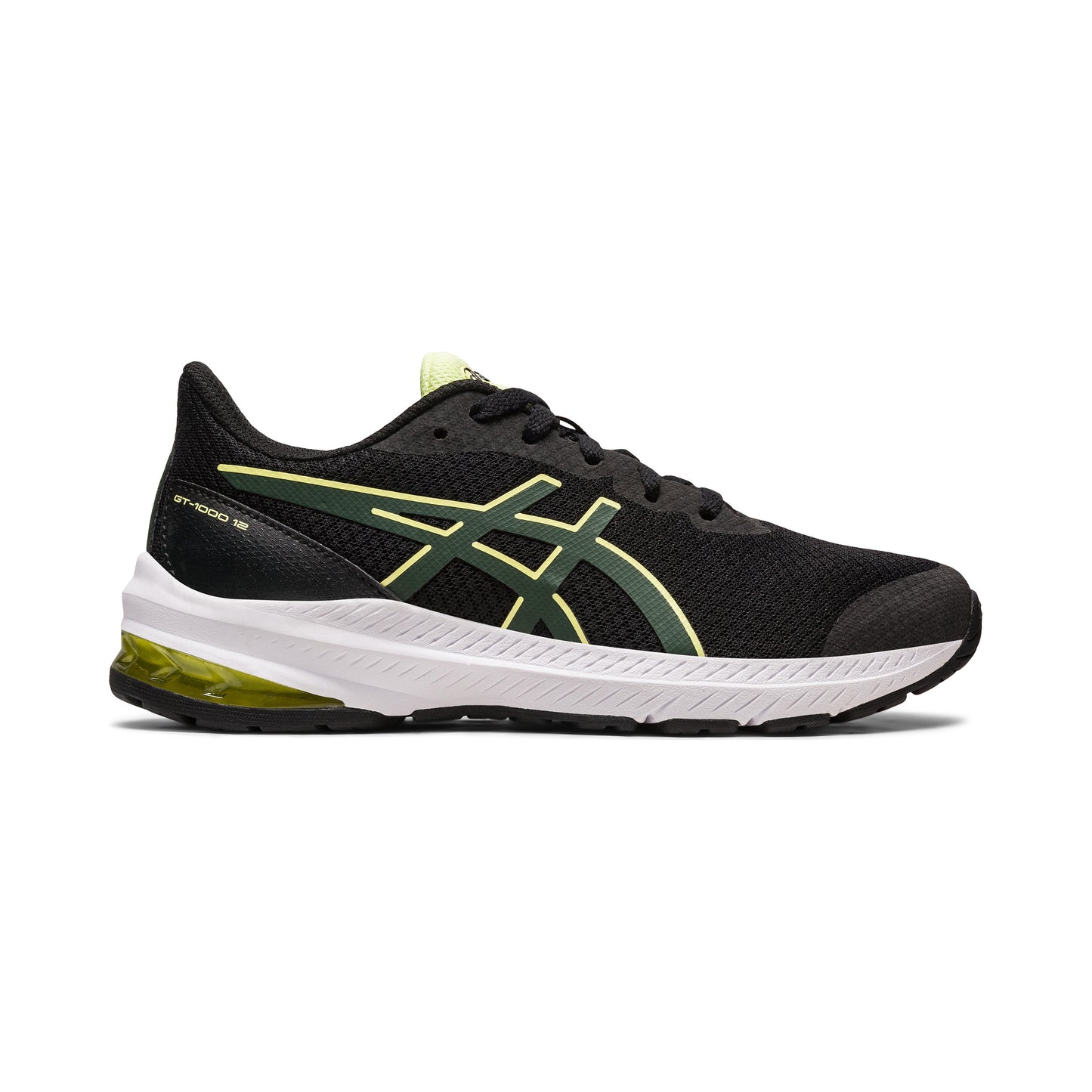 ASICS GT-1000 12 GS Chaussure de running avec stabilisateurs Enfants - noir, jaunes fluo