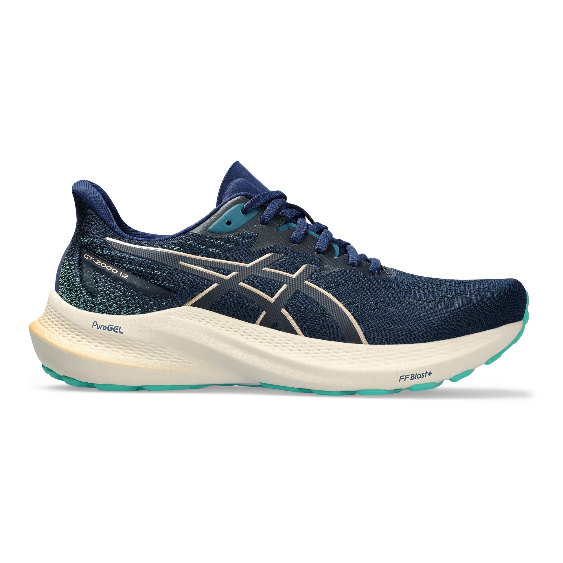 ASICS GT-2000 12 Chaussure de running avec stabilisateurs Femmes - bleu foncé, beige