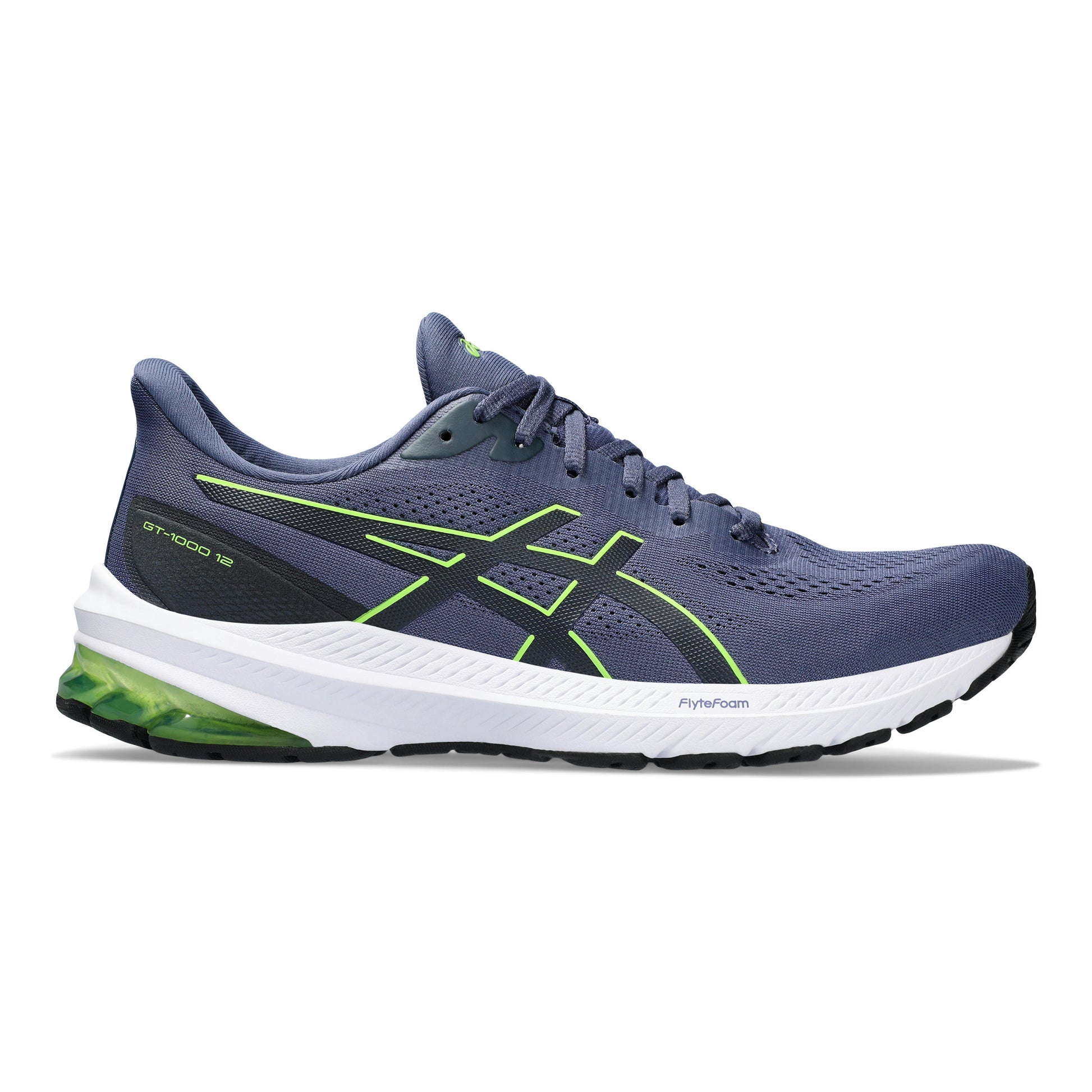 ASICS GT-1000 12 Chaussure de running avec stabilisateurs Hommes - bleu, vert fluo