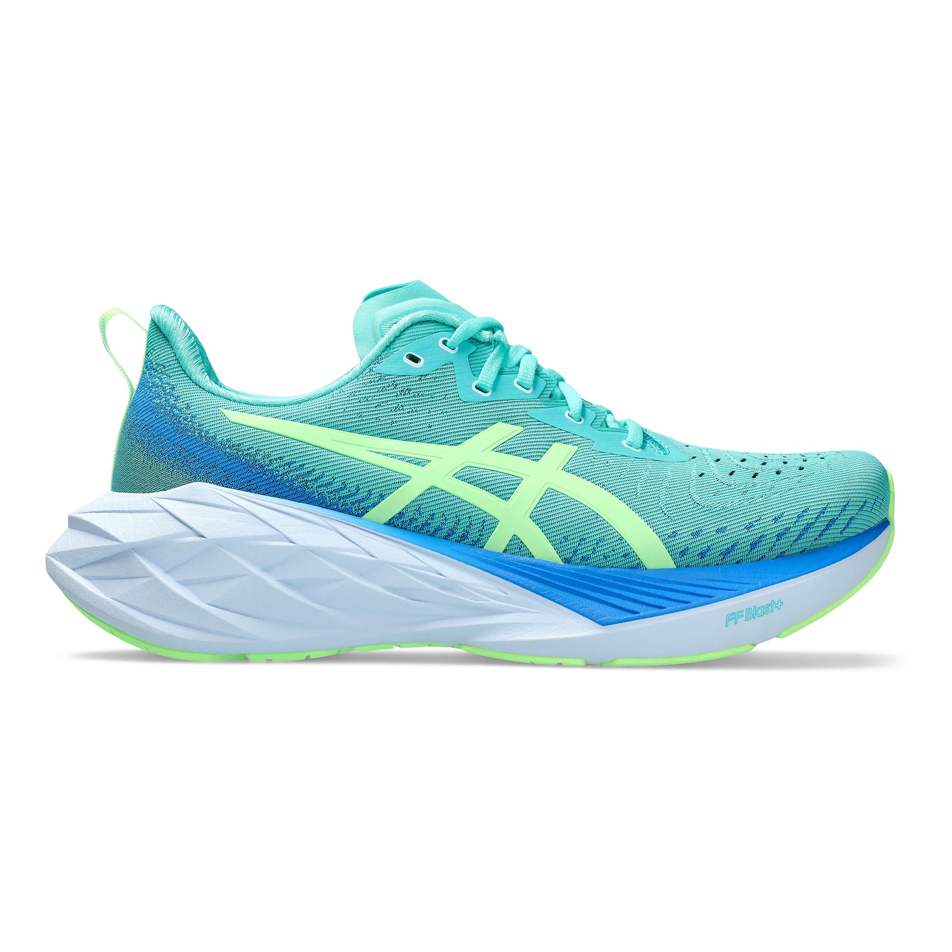 ASICS Novablast 4 Lite-Show Chaussure de running sans stabilisateurs Hommes - bleu clair, vert fluo