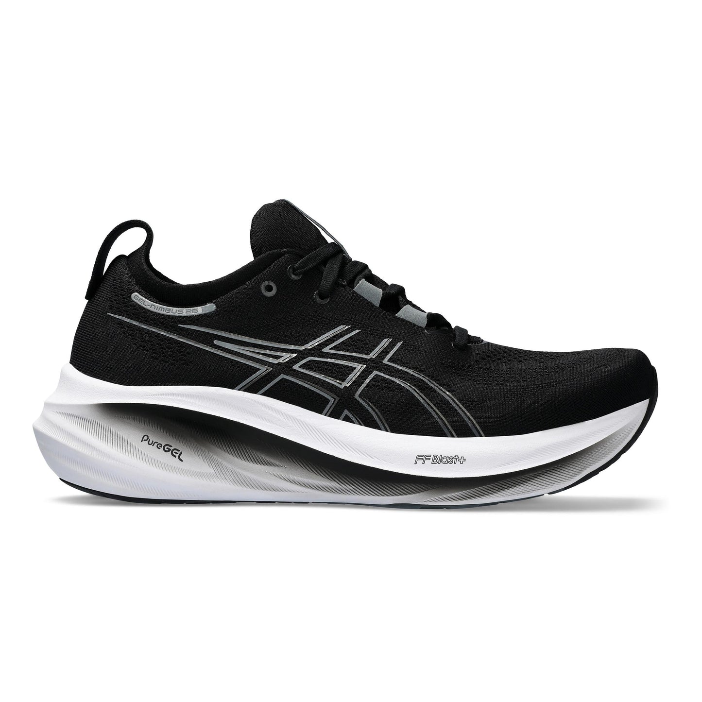 ASICS Gel-Nimbus 26 Wide Chaussure de running sans stabilisateurs Hommes - noir, blanc