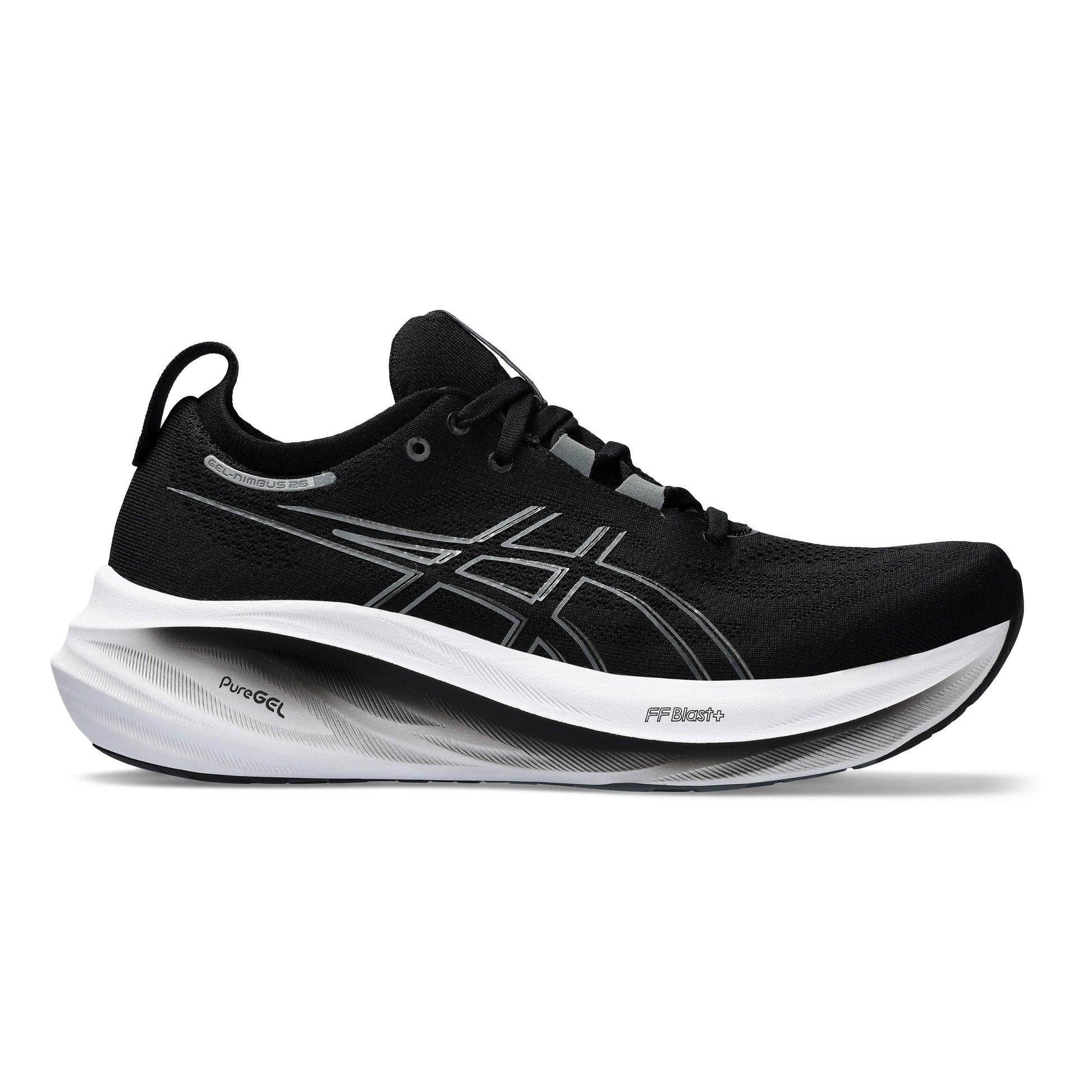 ASICS Gel-Nimbus 26 Wide Chaussure de running sans stabilisateurs Hommes - noir, blanc