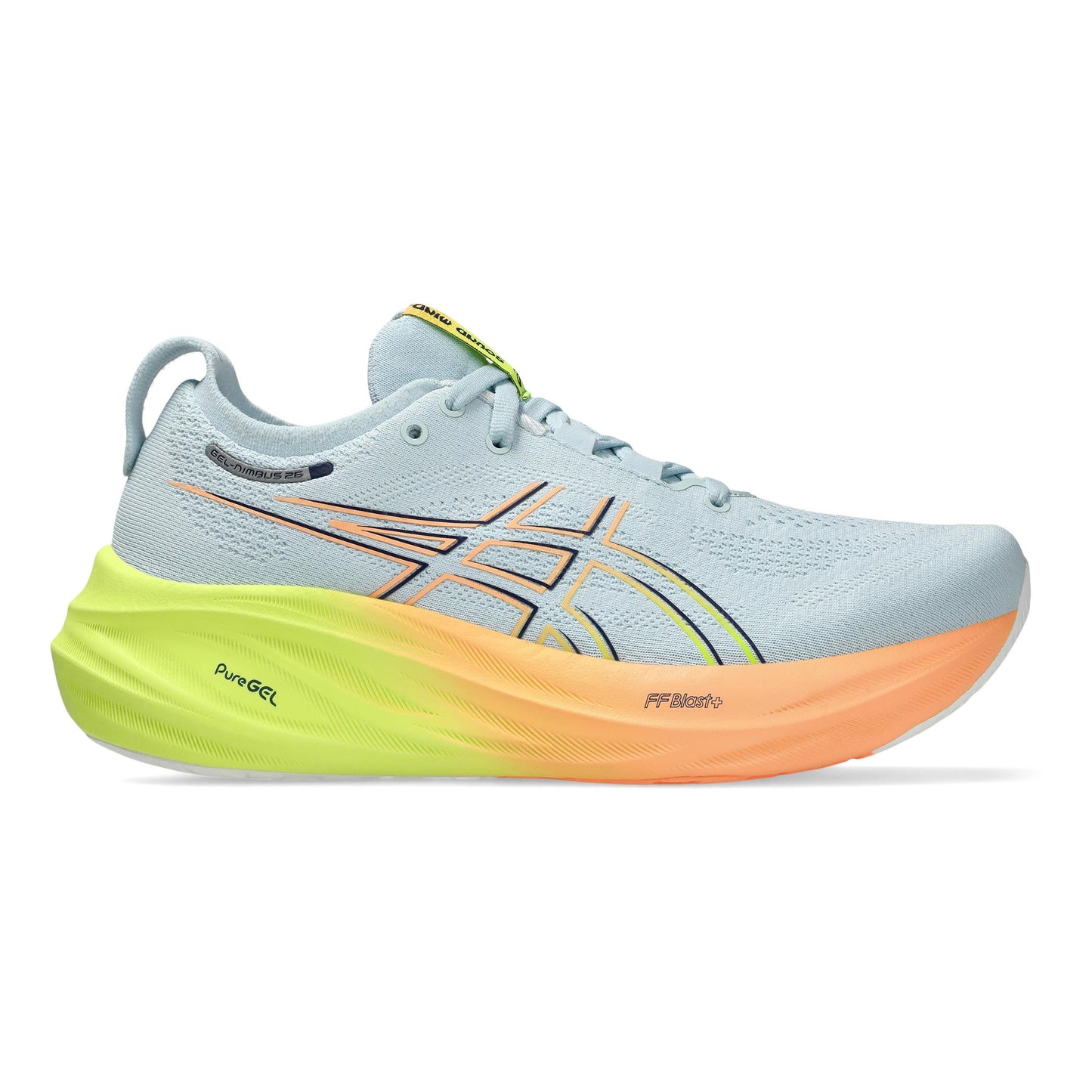 ASICS Gel-Nimbus 26 Paris Chaussure de running sans stabilisateurs Femmes - gris clair, orange