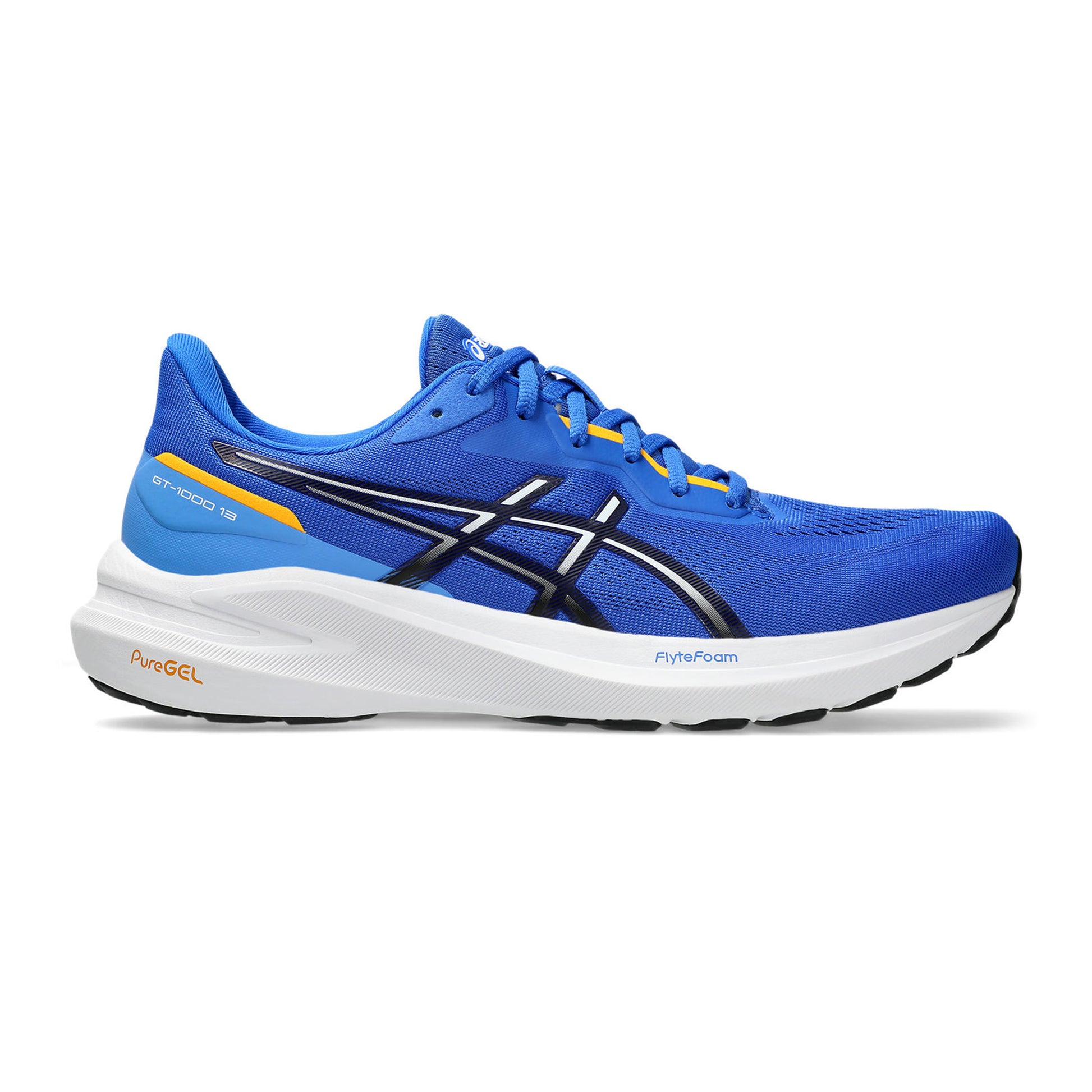 ASICS GT-1000 13 Chaussure De Running Avec Stabilisateurs Hommes-Bleu Fluo, Blanc