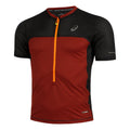 Fujitrail Maillot de course Hommes - rouge foncé, noir