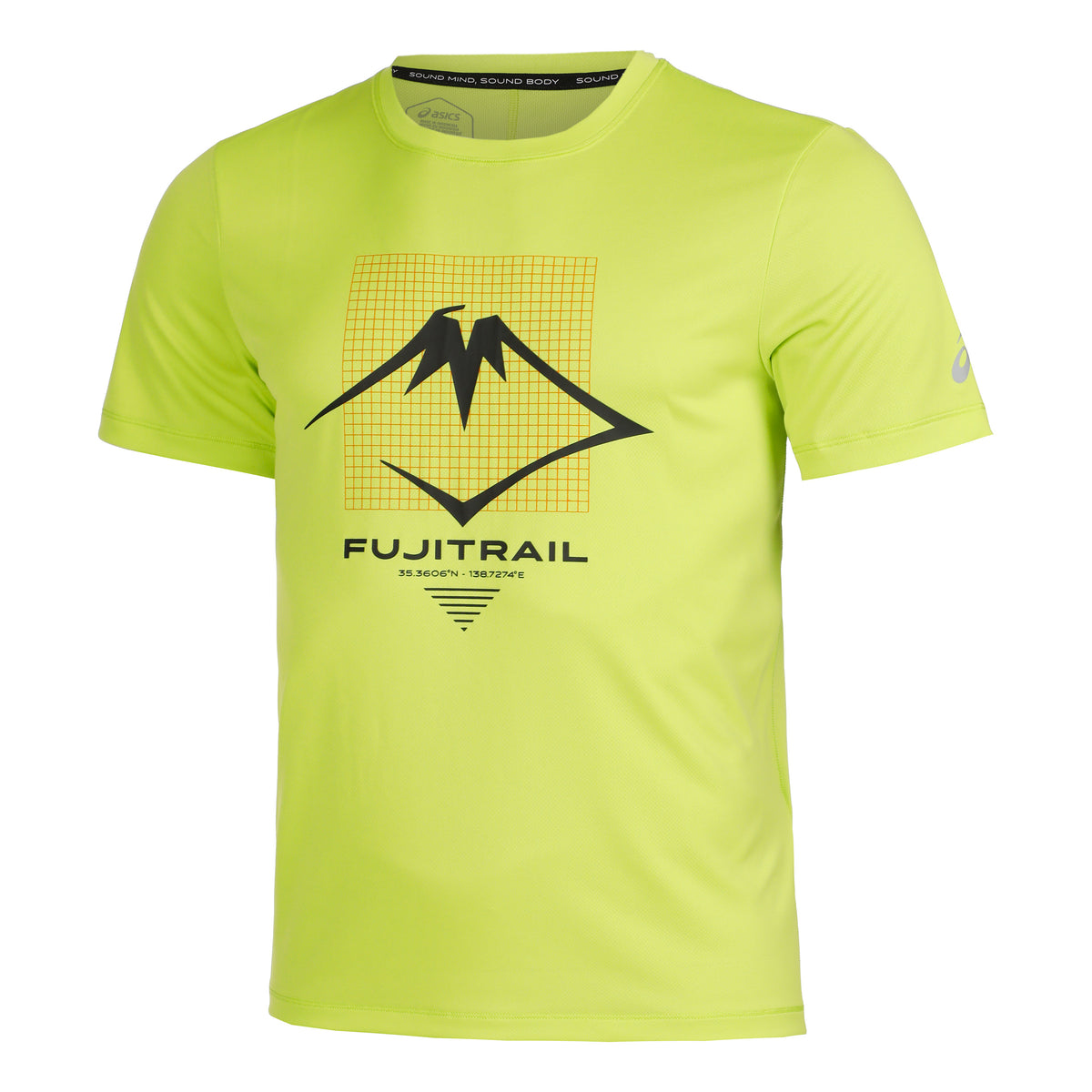 ASICS Fujitrail Logo Maillot de course Hommes - jaunes fluo, noir