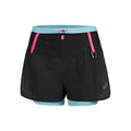 Fujitrail 2in1 Short de running Femmes - noir, bleu clair