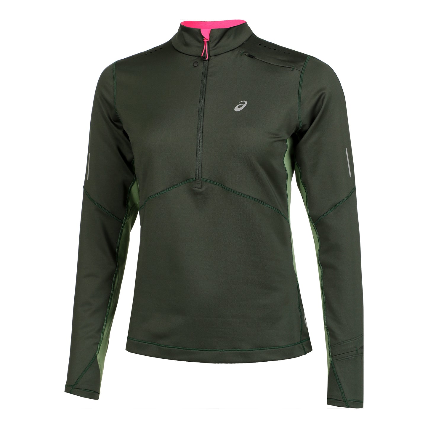 ASICS Winter Run Half-Zip Midlayer Top de course Femmes - vert foncé,