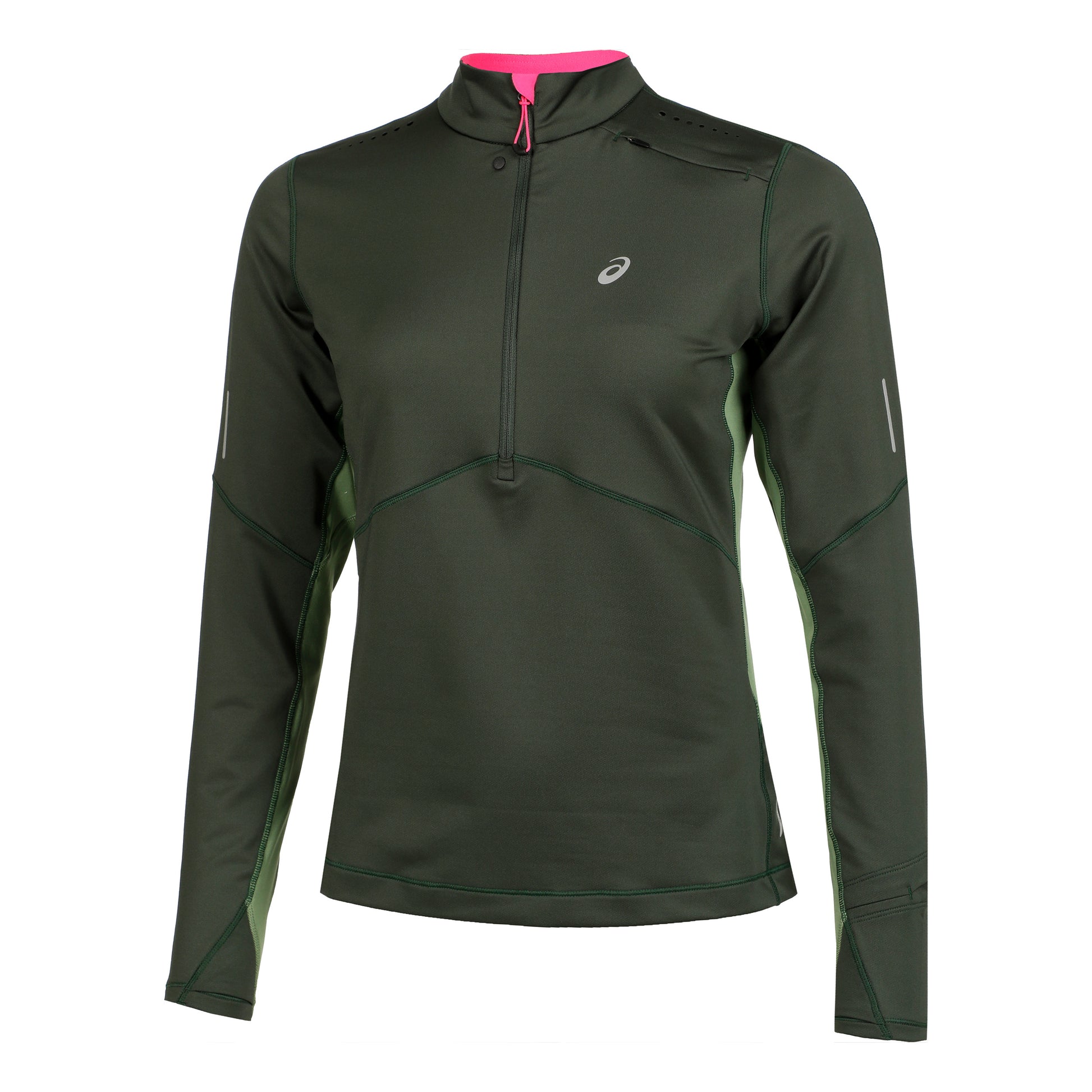ASICS Winter Run Half-Zip Midlayer Top de course Femmes - vert foncé,