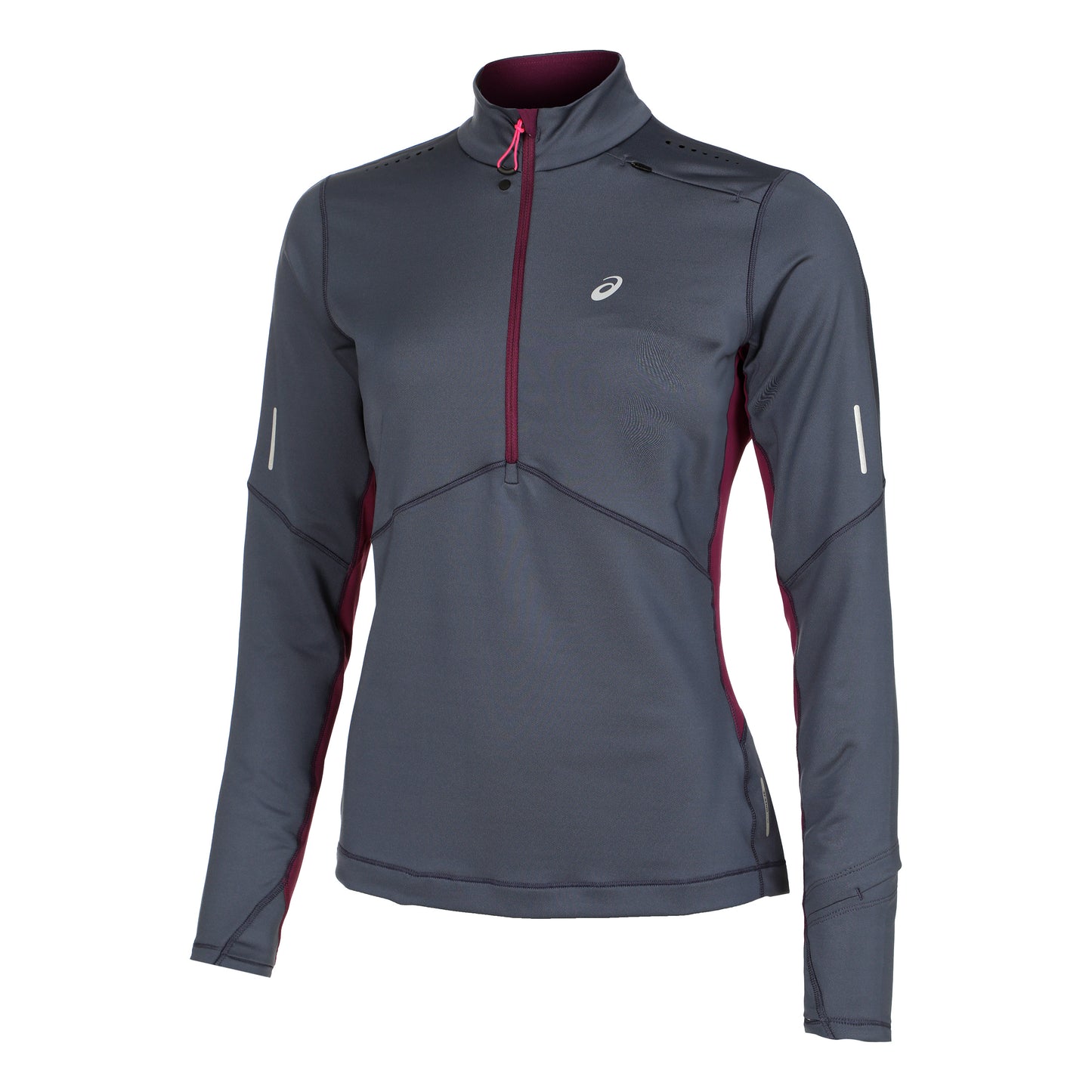 ASICS Winter Run Half-Zip Midlayer Top de course Femmes - bleu petrol, violet