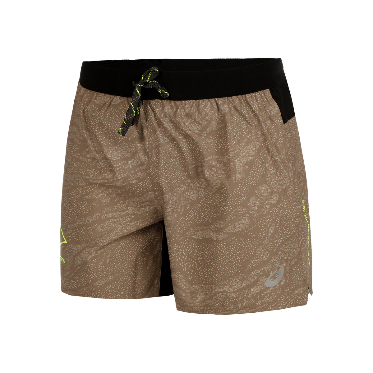 ASICS Fujitrail AOP 5in Short de running Hommes - beige,